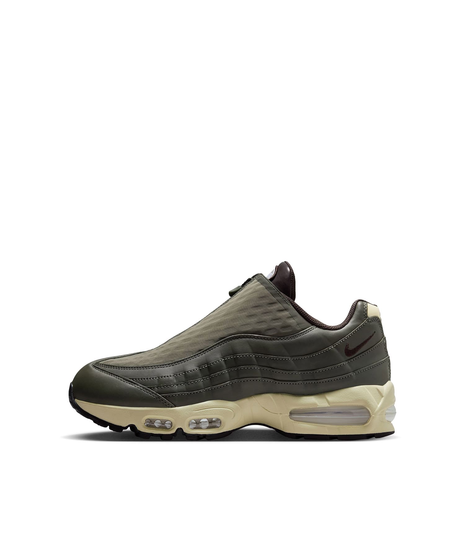 NIKE NIKE AIR MAX 95 ZIPPER MEDIUM OLIVE/VELVET BROWN-ALABASTERのメイン画像