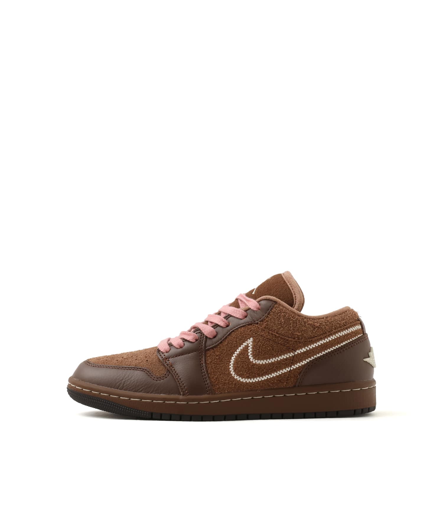 JORDAN BRAND WMNS AIR JORDAN 1 LOW SE CACAO WOW/PEARL WHITE-RUST PINK-VELVET BROWNのメイン画像