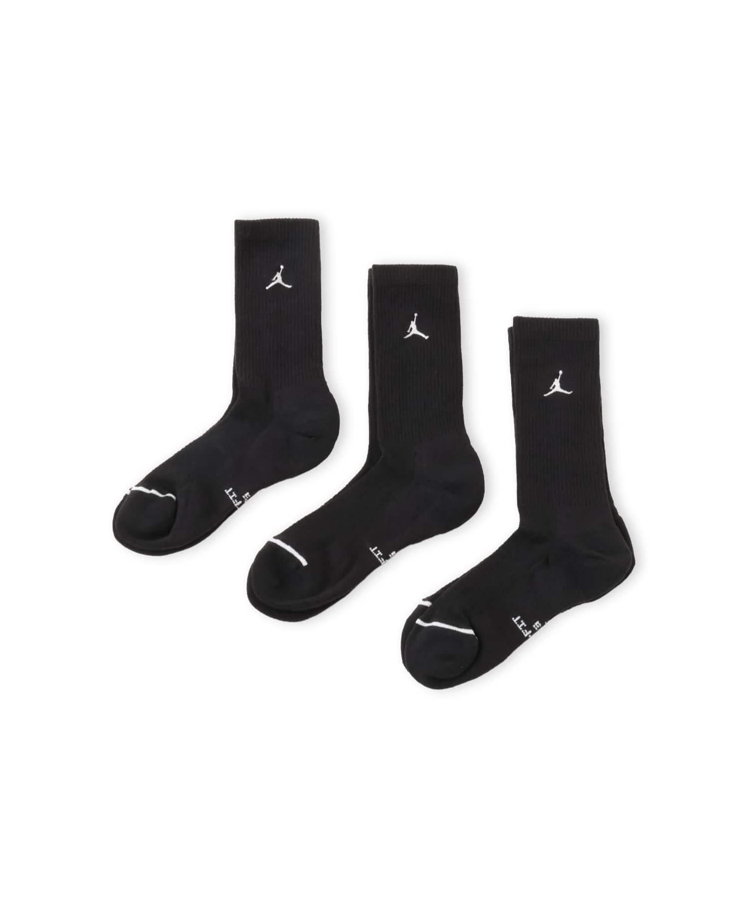 JORDAN BRAND U J ED ELVD CREW 3PR - 144 BLACKのメイン画像