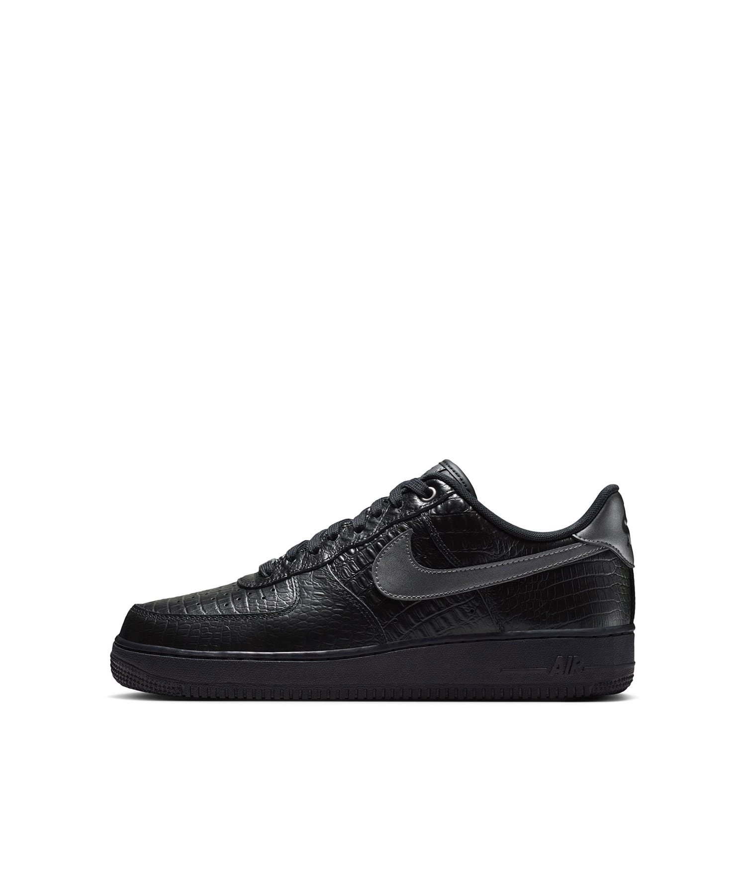 NIKE AIR FORCE 1 '07 BLACK/MTLC DK GREYのメイン画像