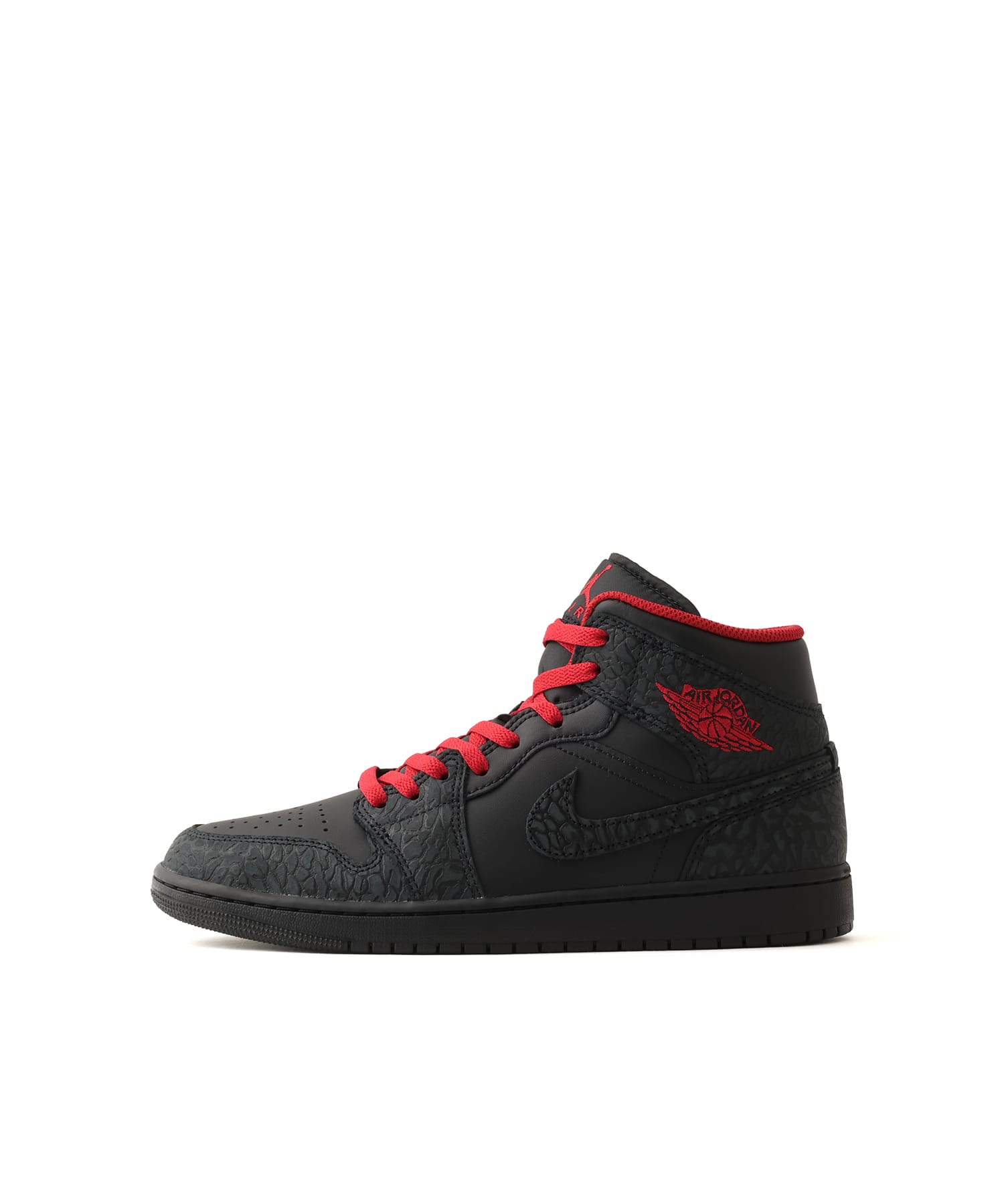 JORDAN BRAND AIR JORDAN 1 MID SE BLACK/TOUGH RED-BLACKのメイン画像