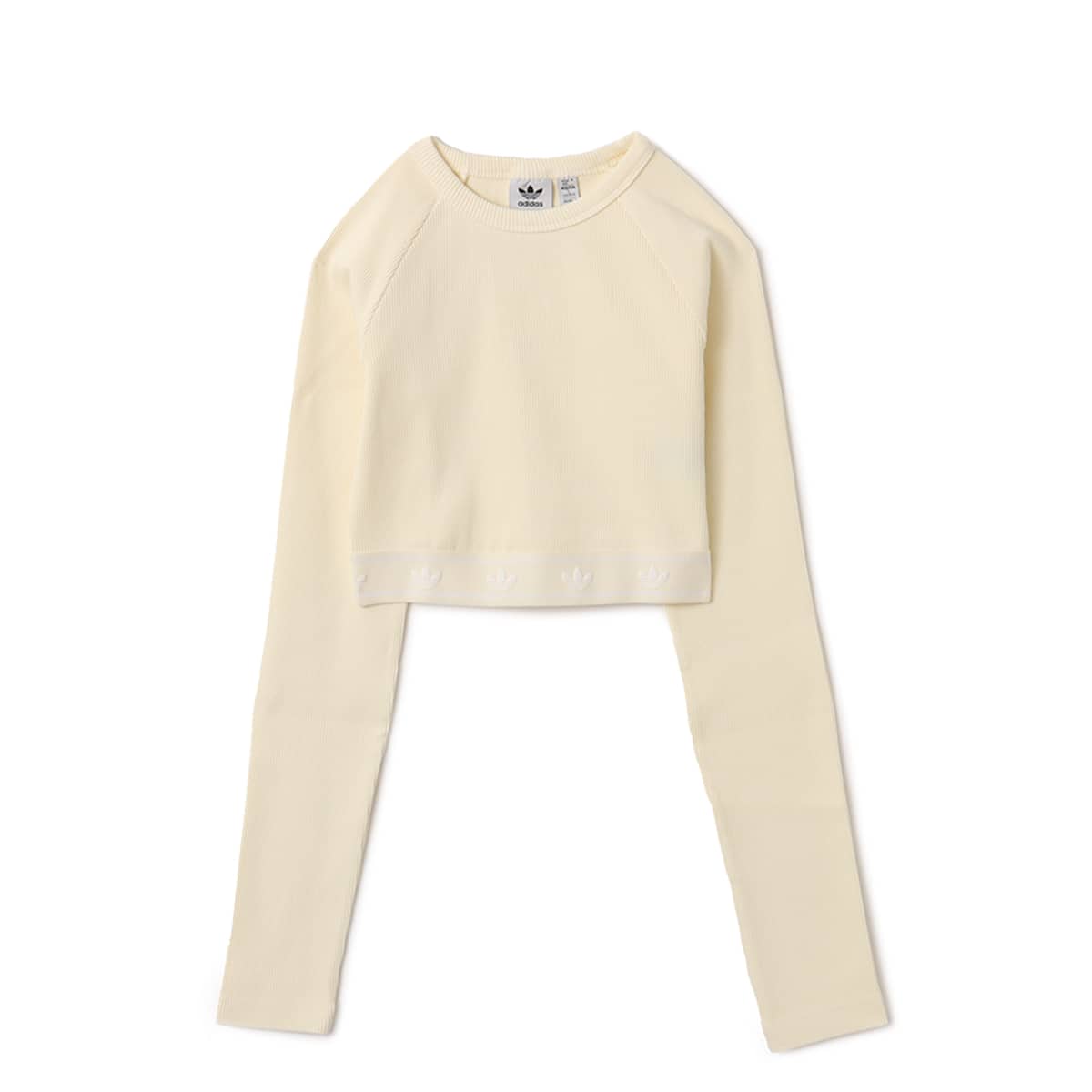adidas RIB LONGSLEEVE TOP クリームホワイトのメイン画像