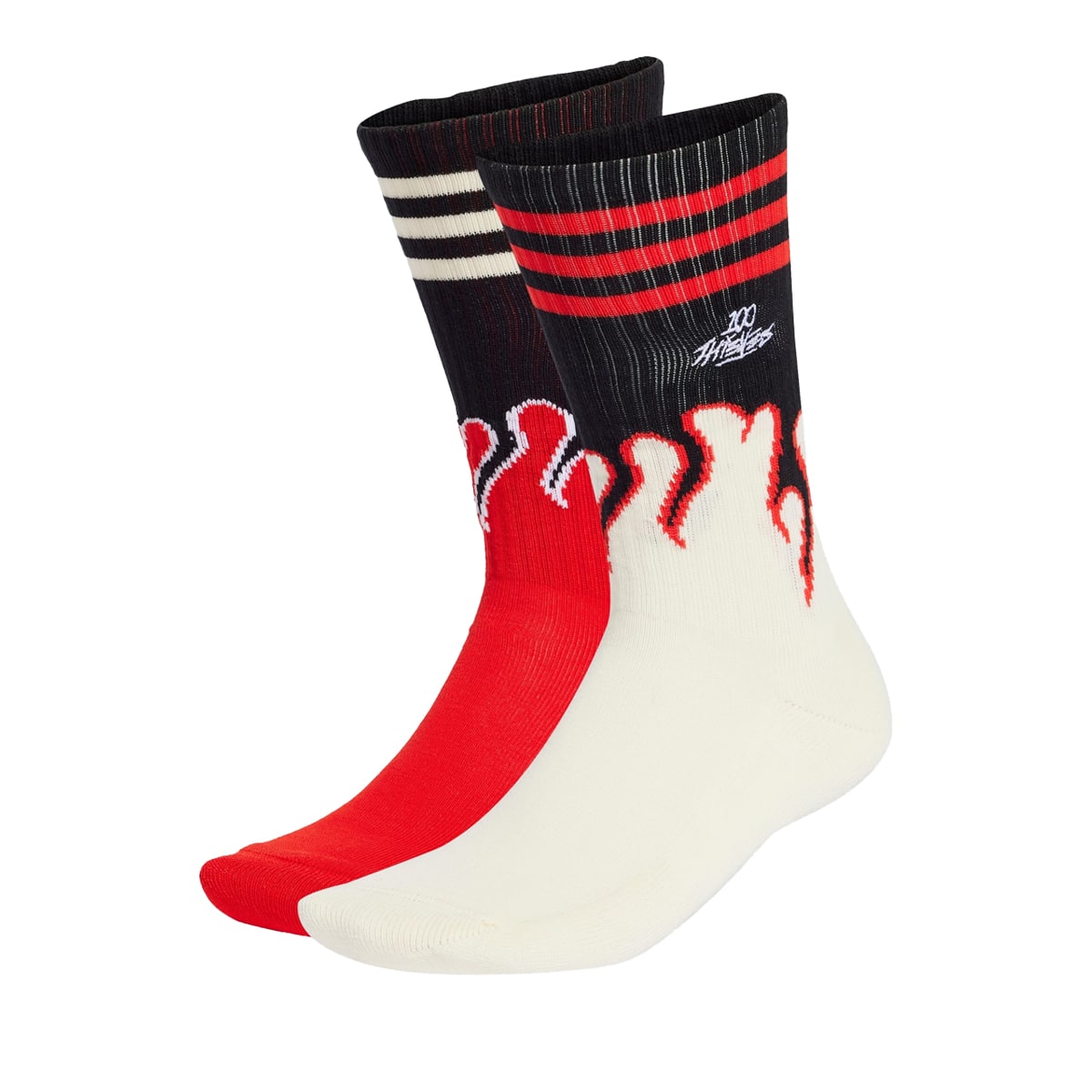 adidas 100T SOCKS CREWHT/RED のメイン画像