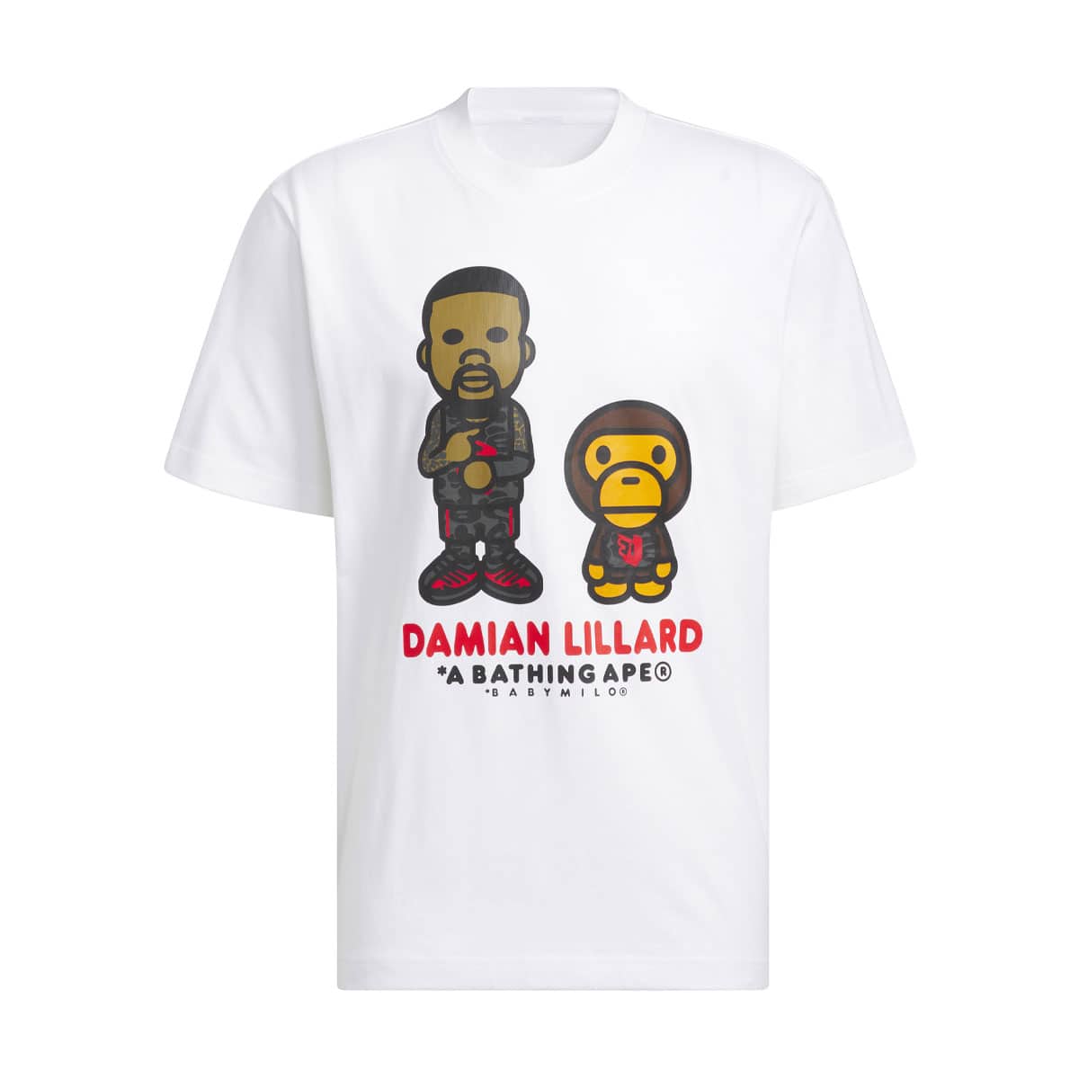 adidas BAPE x Dame 9 GRAPHIC T SHIRT WHITE （アディダス