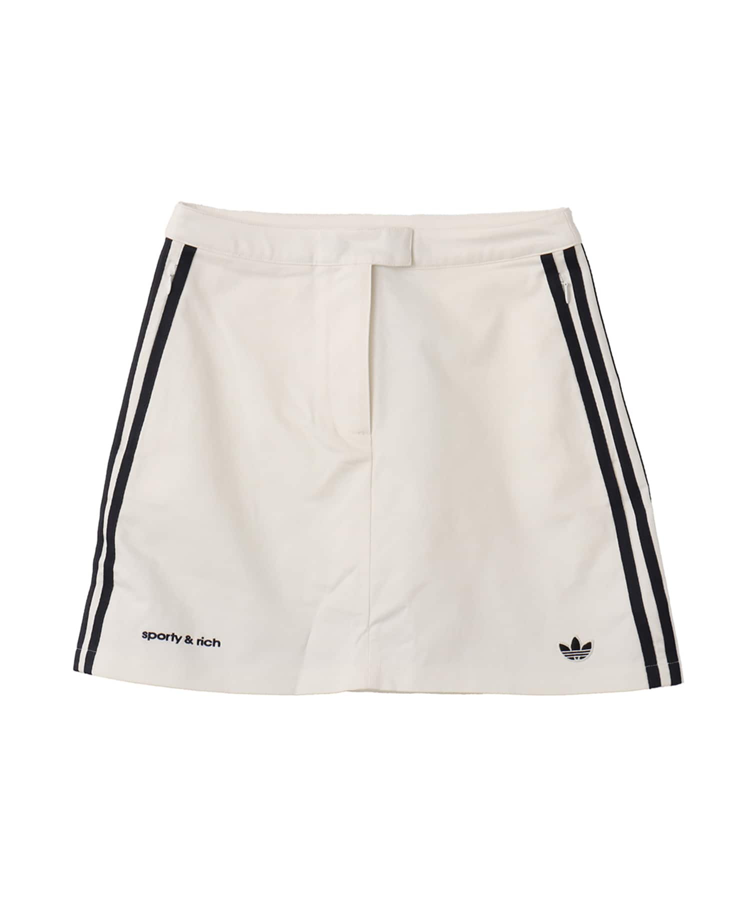 adidas SPORTY & RICH SKIRT コアホワイト/ナイトネイビーのメイン画像
