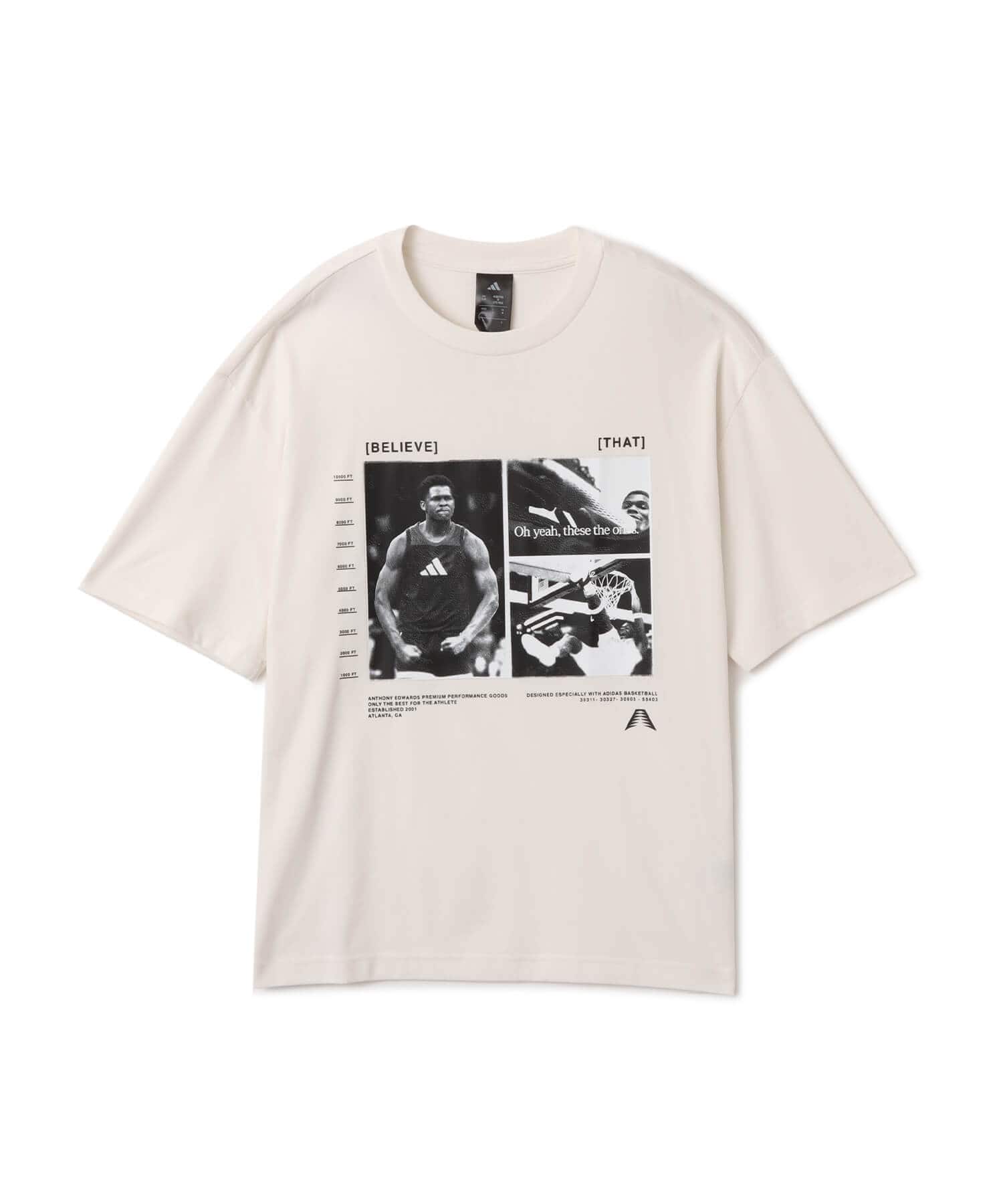 adidas ANTHONY EDWARDS GFX TEE クラウドホワイトのメイン画像