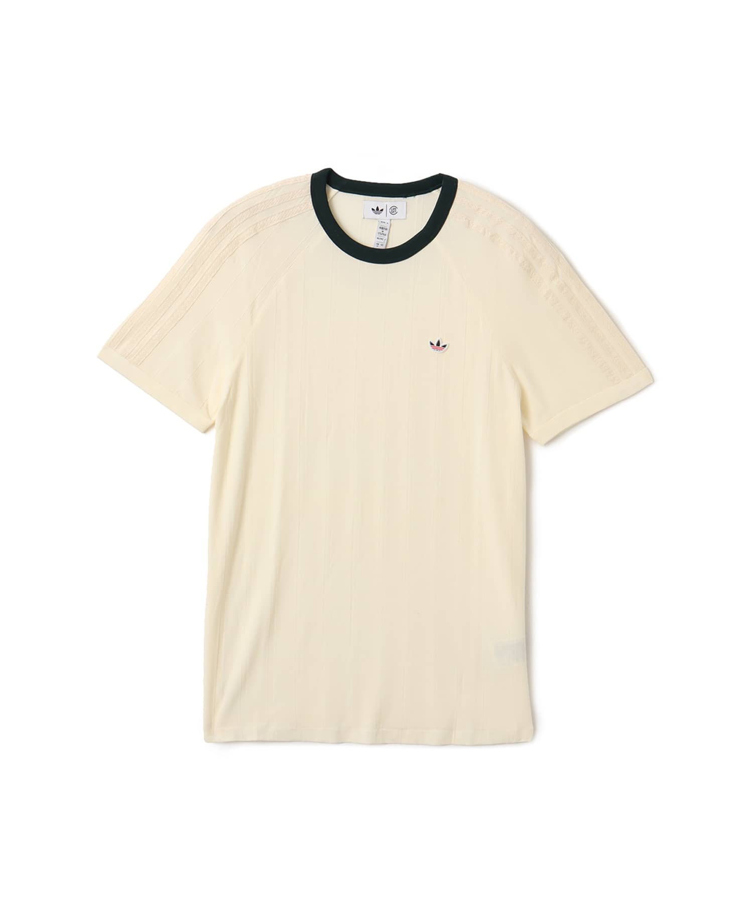 adidas CLOT RIB T-SHIRT BY EDISON CHEN クリームホワイト/グリーンナイトのメイン画像