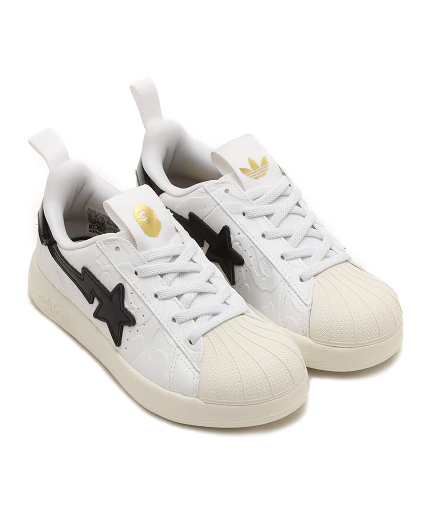 adidas ADIFOM SUPERSTAR 360 C BAPE FOOT WEAR WHITE/CORE BLACK/GOLD METALLICのメイン画像