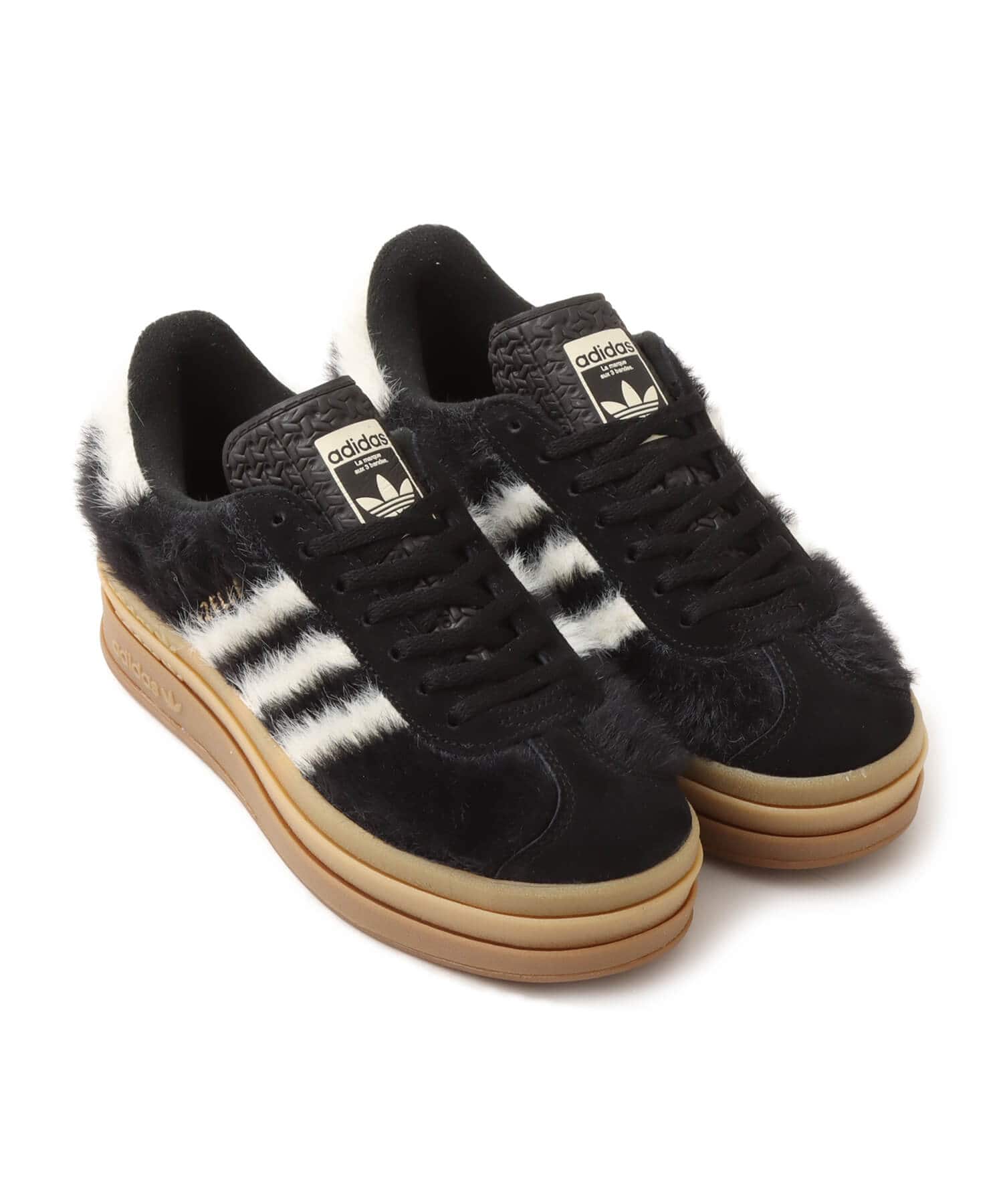 adidas GAZELLE BOLD W CBLACK/CREWHT/GOLDMTのメイン画像