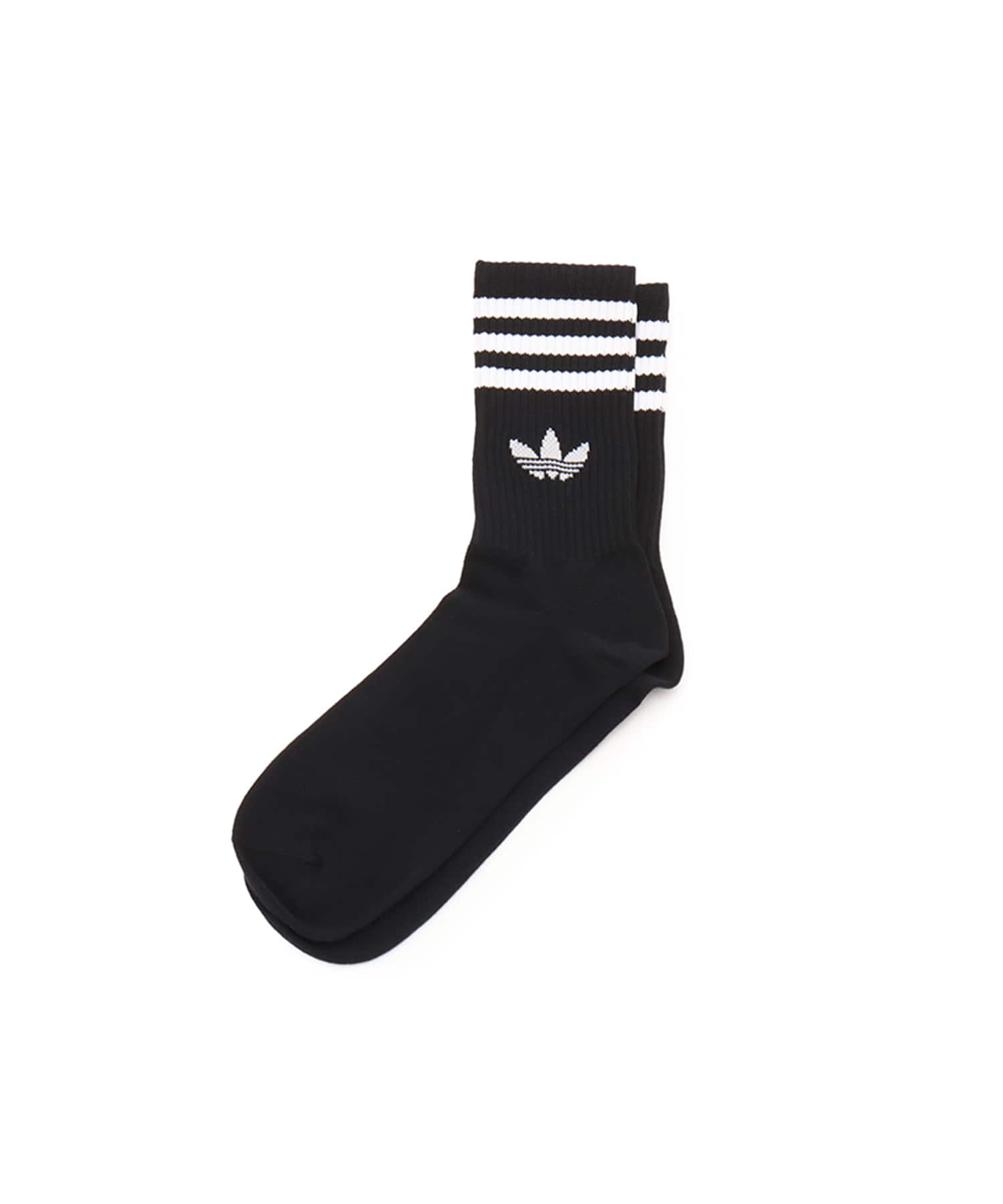 adidas 3-STRIPES CREW SOCKS 3 PAIRS ブラック/ブラック/ブラックのメイン画像