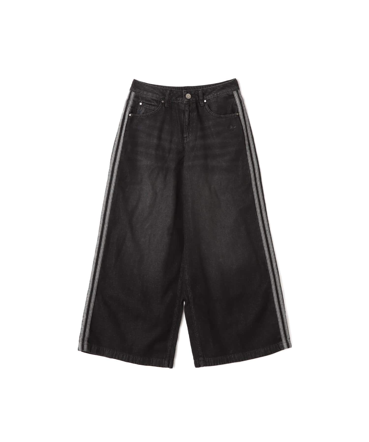 adidas ADICOLOR FIREBIRD OVERSIZED DENIM PANT ブラックのメイン画像