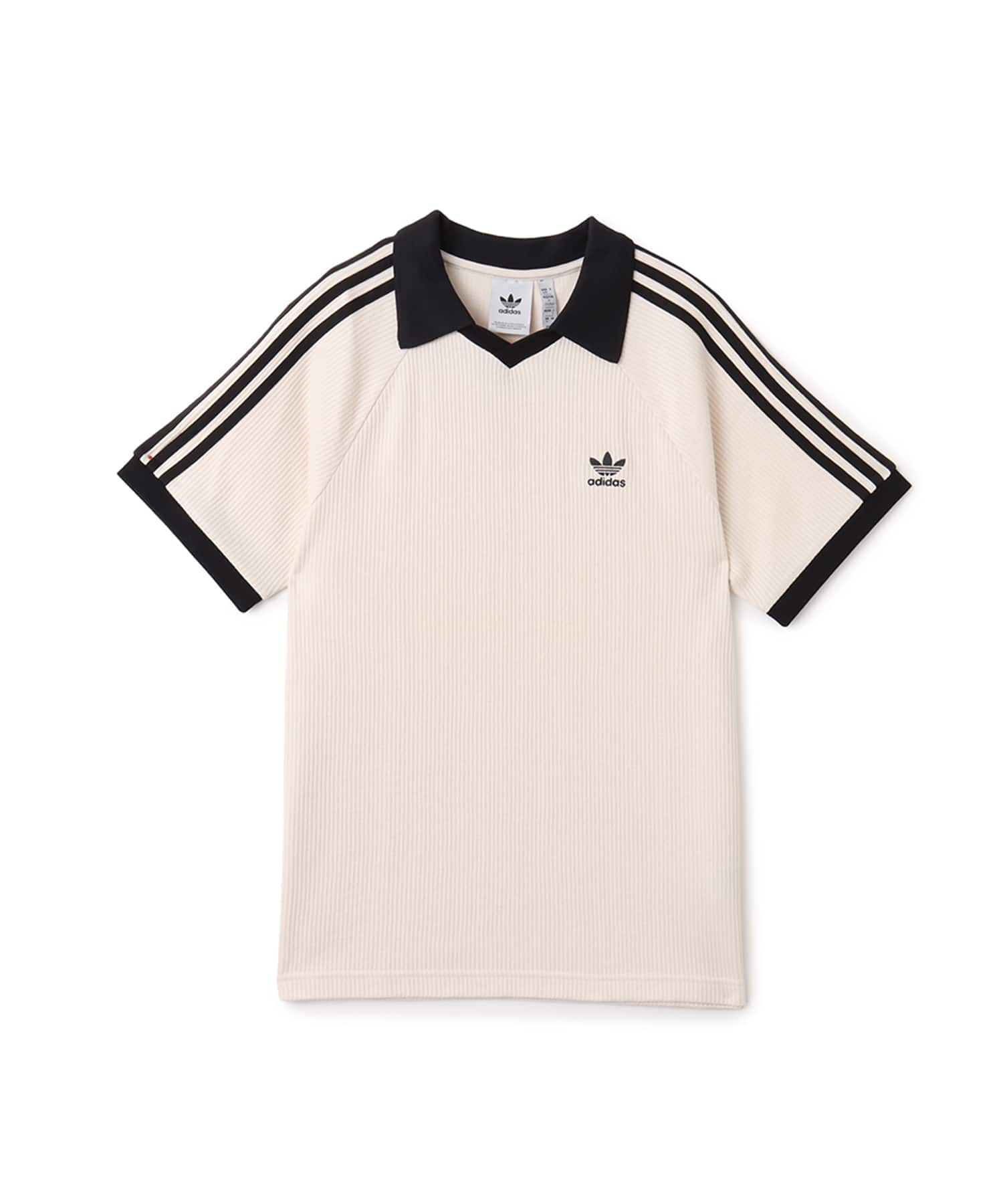 adidas WAFFLE SHORT SLEEVE POLO ワンダーホワイトのメイン画像