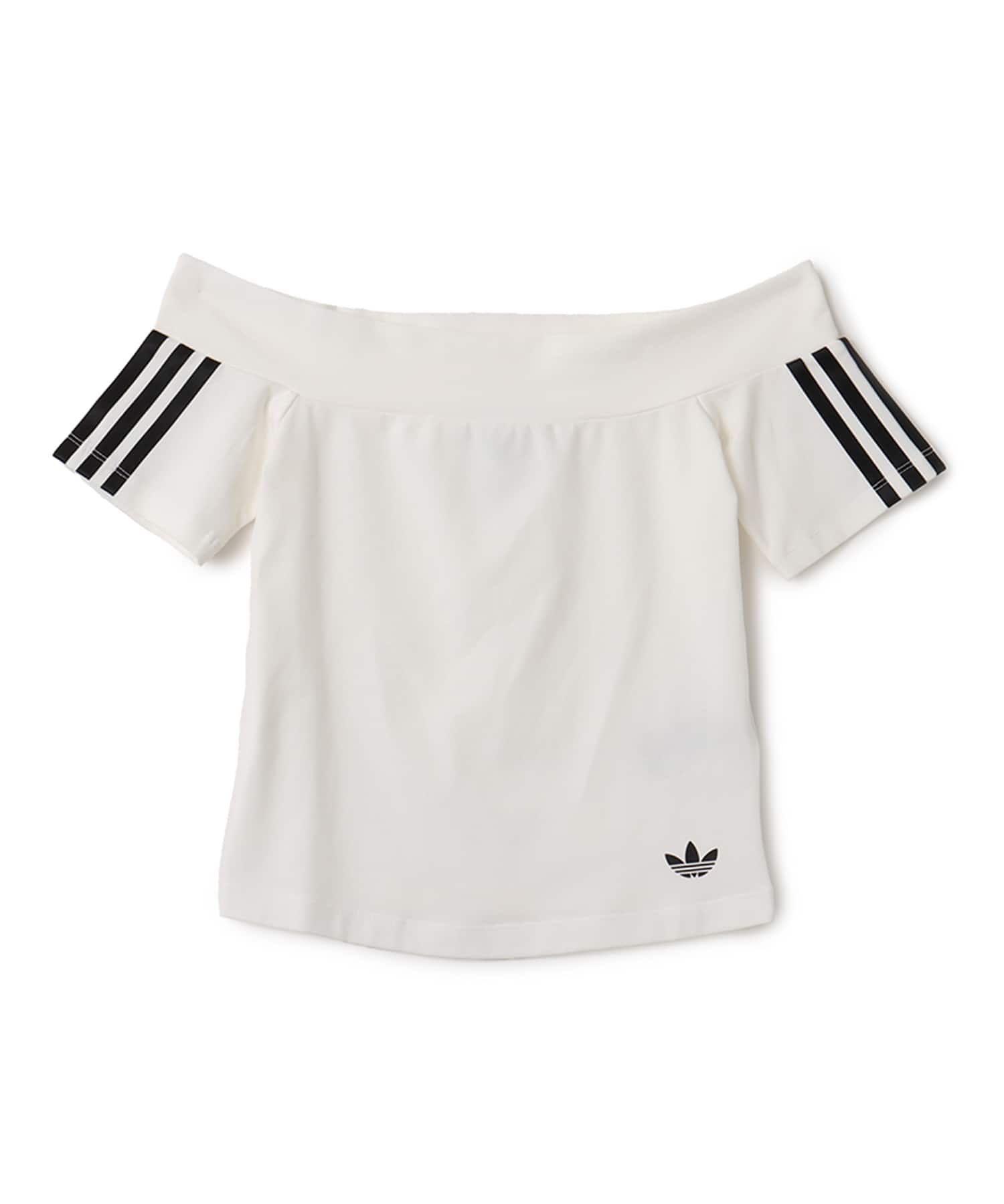 adidas ADICOLOR BANDEAU SHORT SLEEVE ホワイトのメイン画像