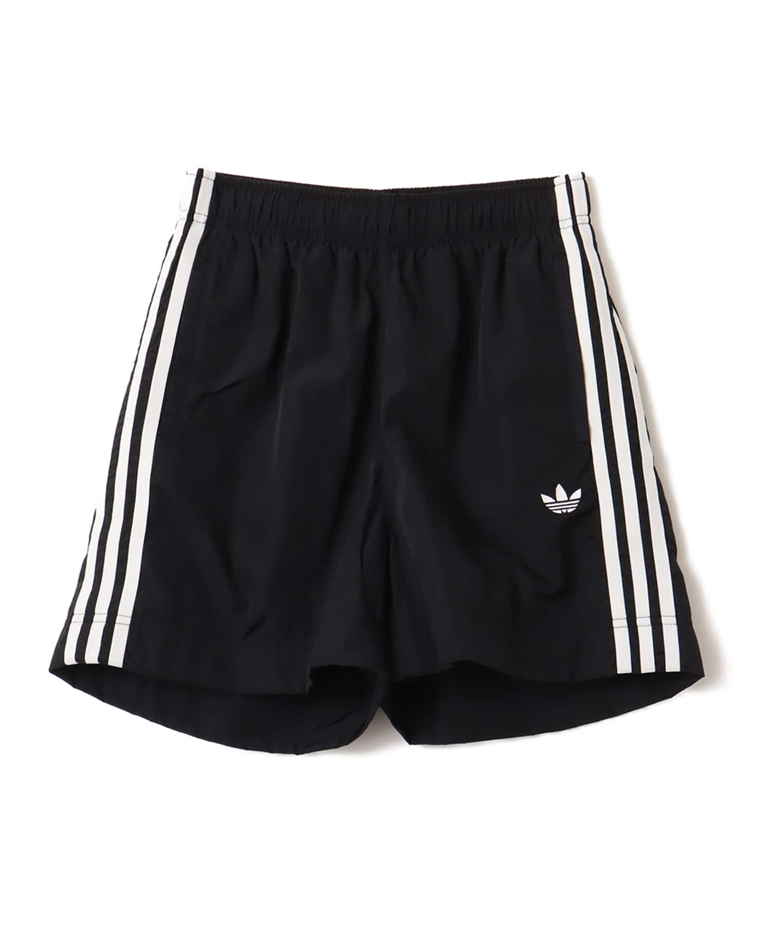 adidas ADICOLOR 3 STRIPES WOVEN SHORTS ブラック/ホワイトのメイン画像