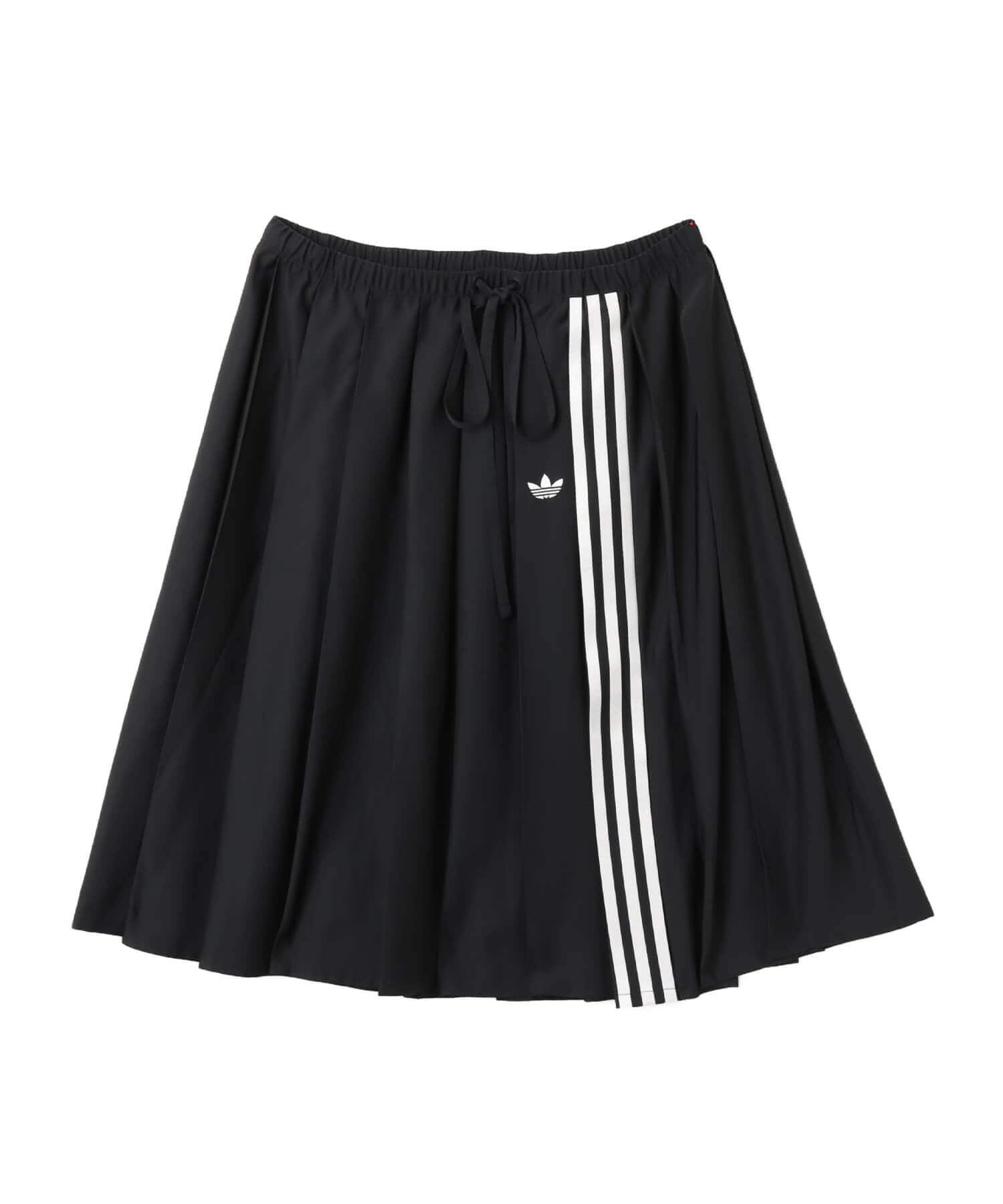 adidas RIBBON PLEATED MAXI SKIRT ブラックのメイン画像
