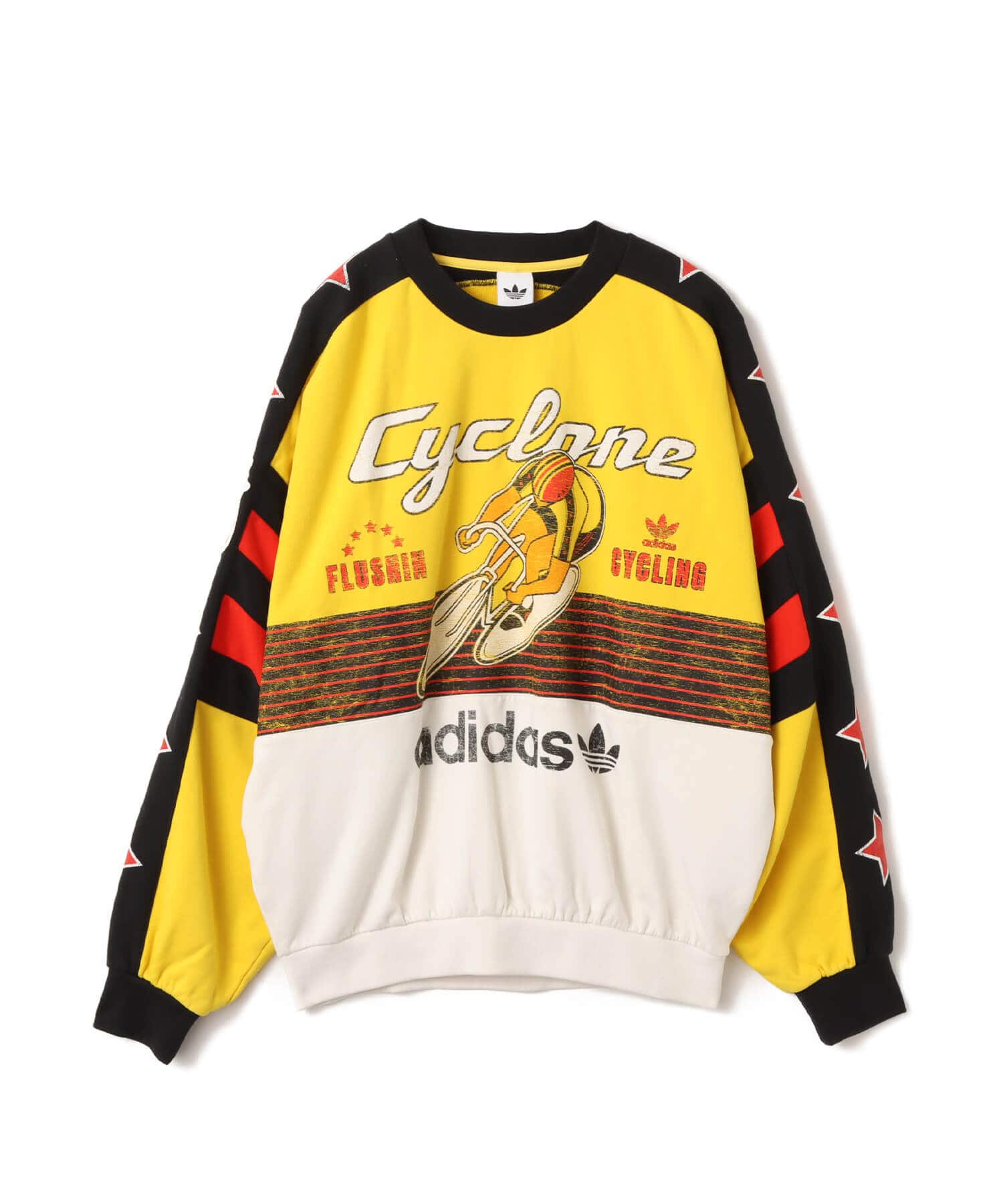 adidas ARCHIVE CYCLING SWEATSHIRT EQTイエロー/クラウドホワイト/ブラックのメイン画像