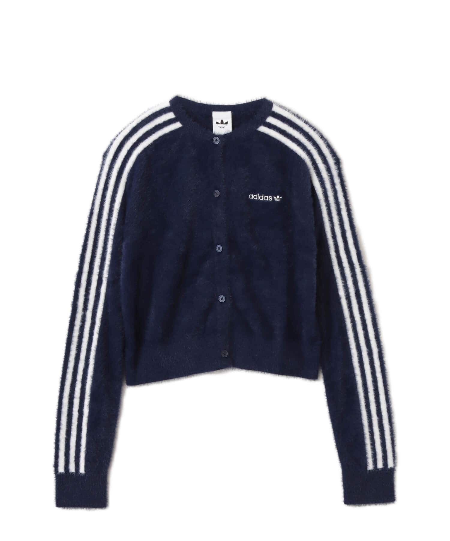 adidas FLUFFY KNITTED CARDIGAN ナイトインディゴのメイン画像
