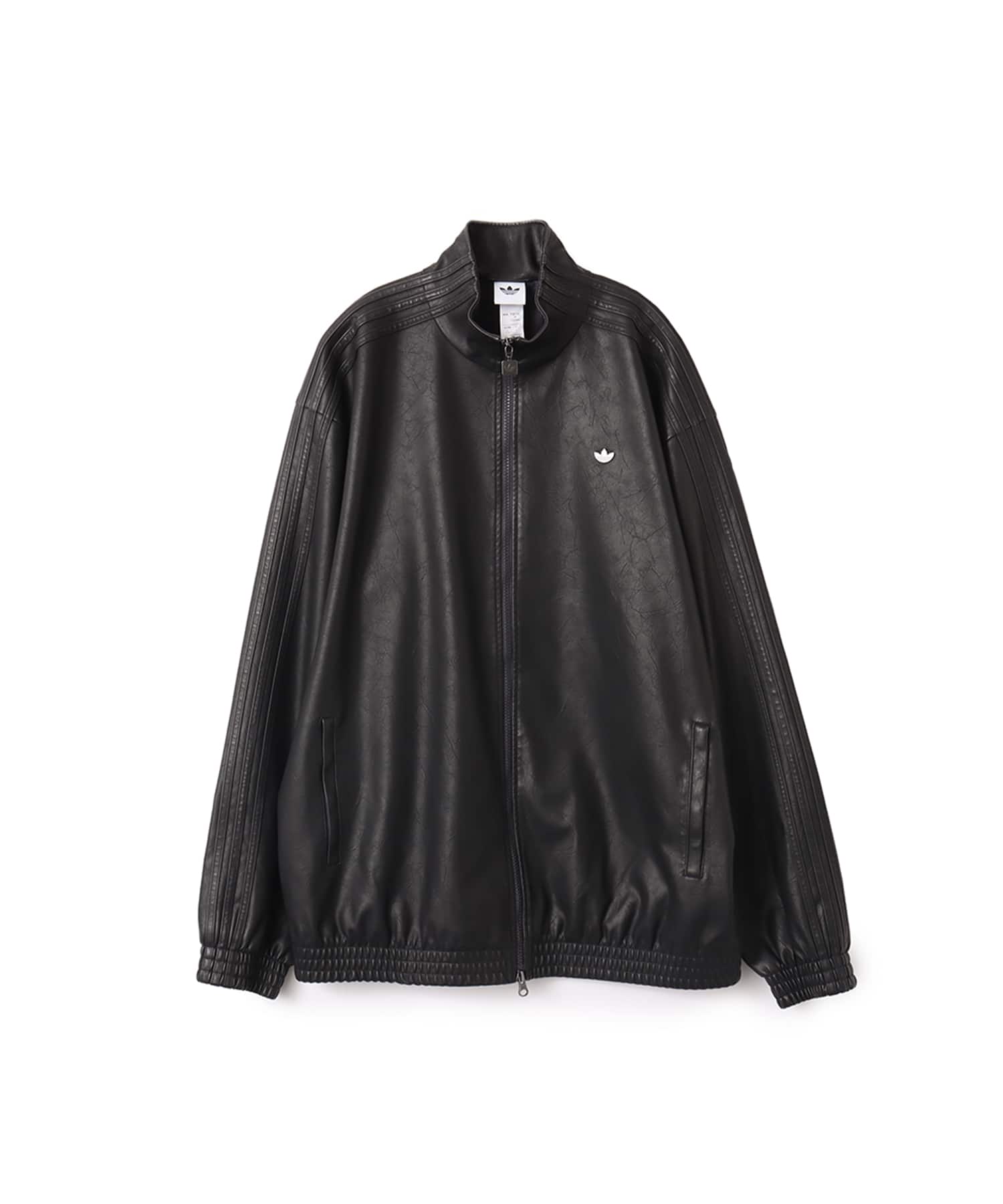 adidas PLEATHER FIREBIRD OVERSIZED TRACKTOP ユーティリティブラックのメイン画像
