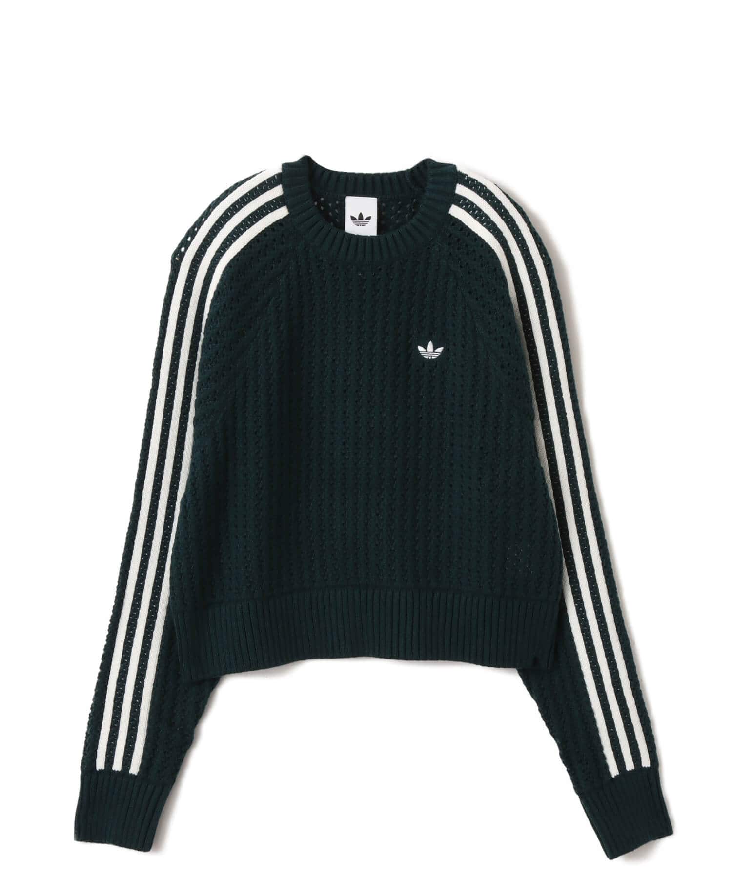 adidas ADICOLOR KNITTED CREW オーロラアイビーのメイン画像
