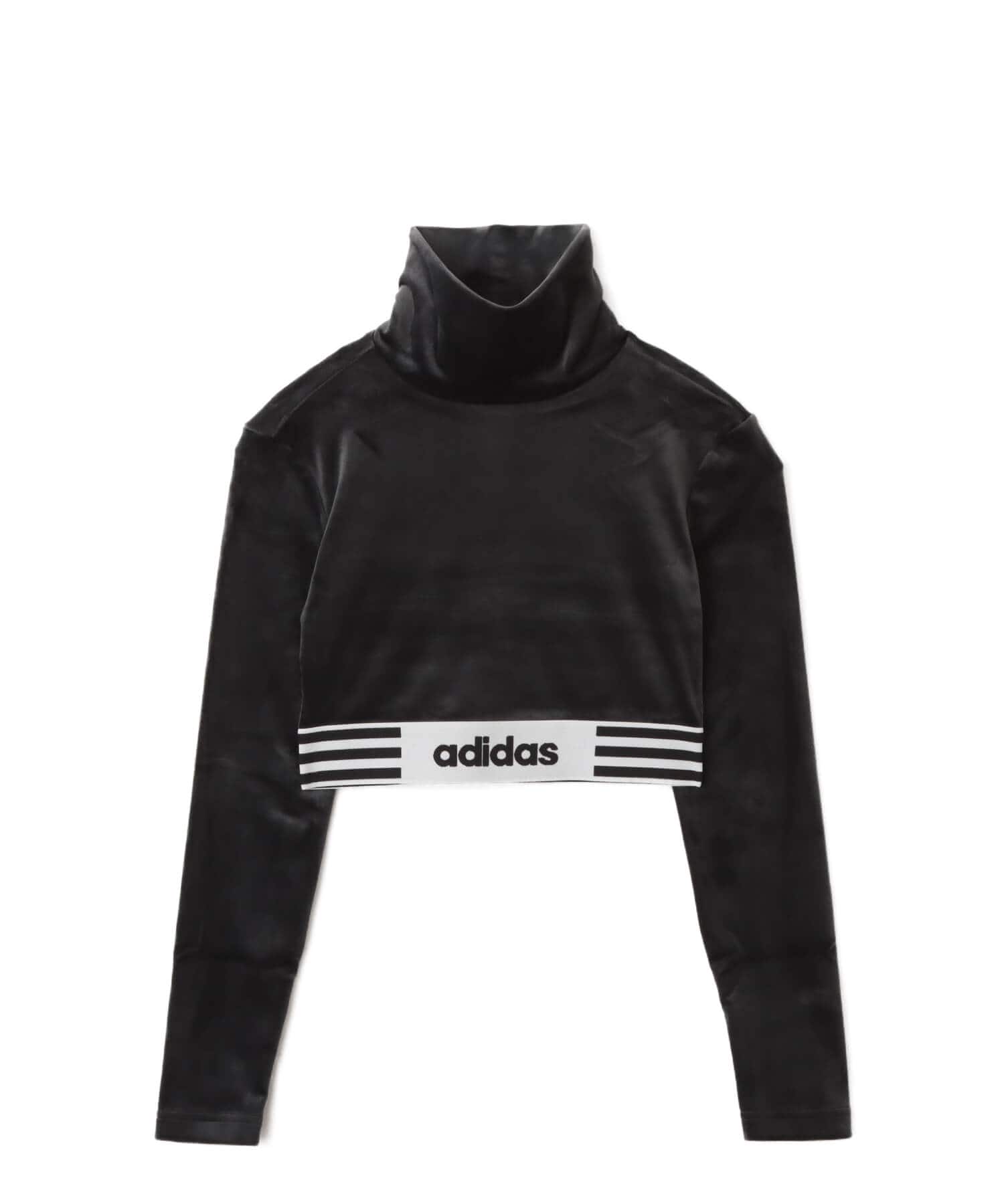 adidas WINTERIZED LS CROP TEE ブラックのメイン画像