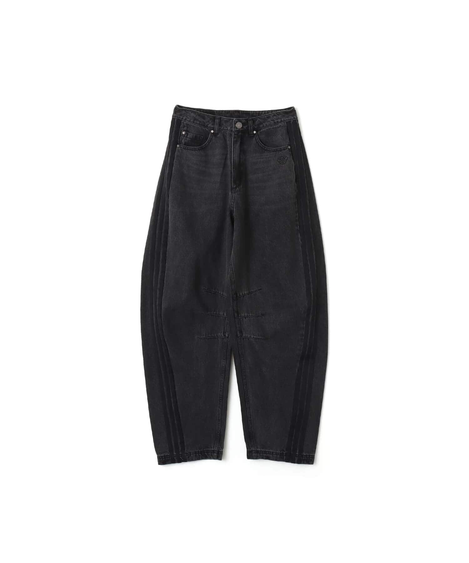 adidas ADILENIUM SEASON 3 BANANA FITTED WASHED DENIM PANTS ブラックのメイン画像