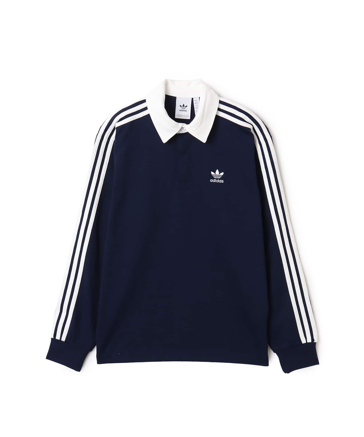 adidas ADICOLOR RUGBY POLO SHIRT ナイトインディゴ/ホワイトのメイン画像