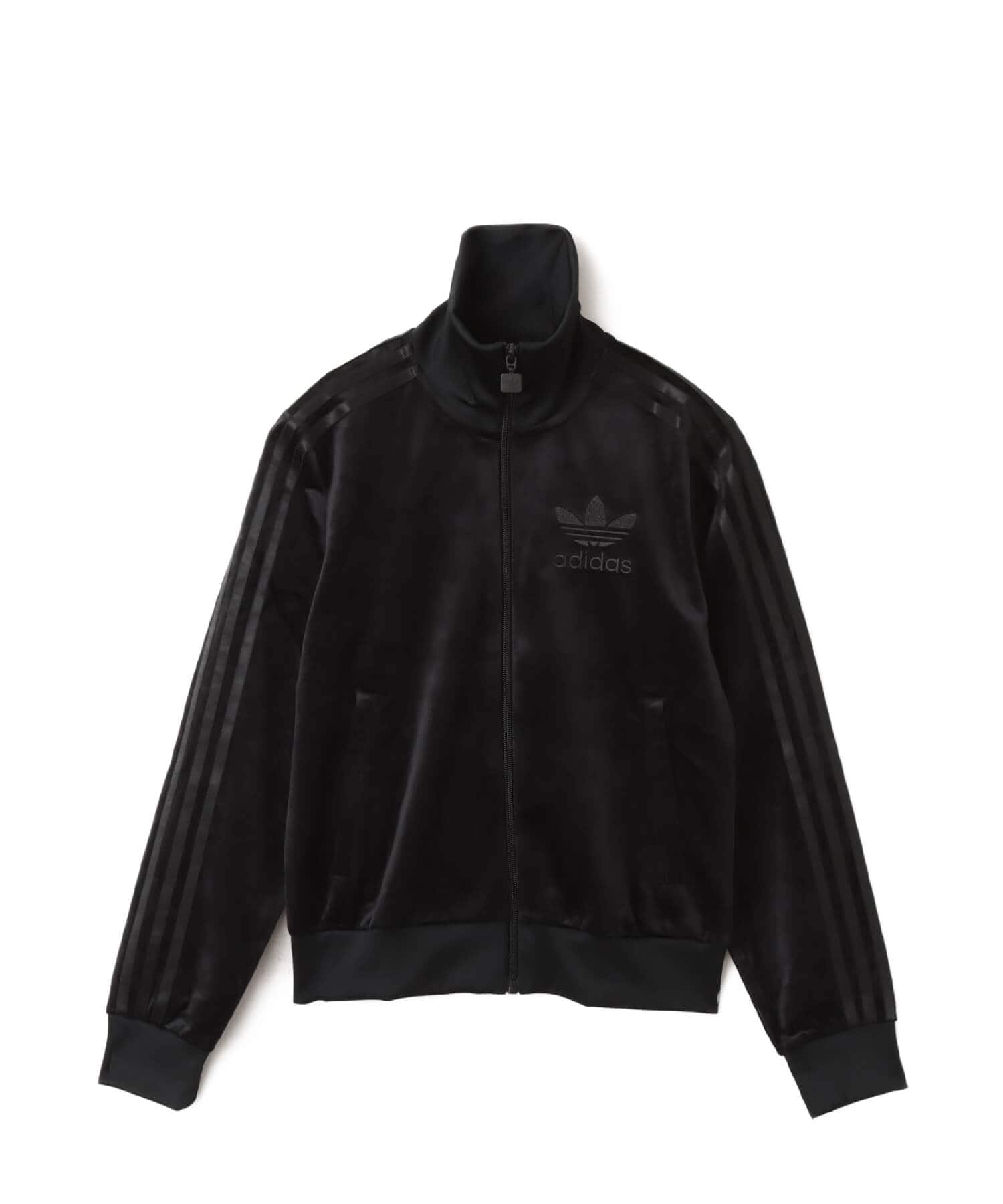 adidas ADICOLOR  VELOUR TRACK TOP ブラックのメイン画像