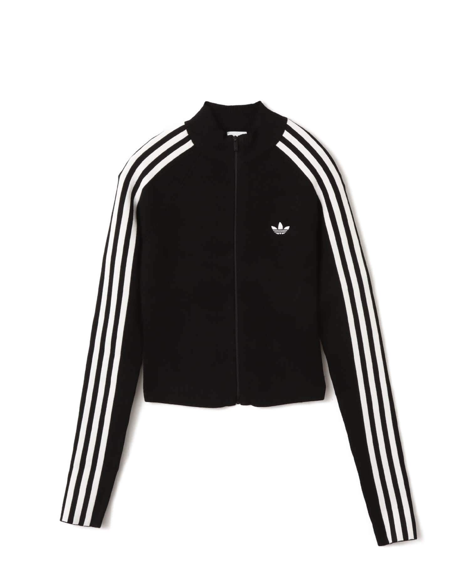 adidas ADICOLOR  3 STRIPES SLIM KNIT TRACK TOP ブラックのメイン画像
