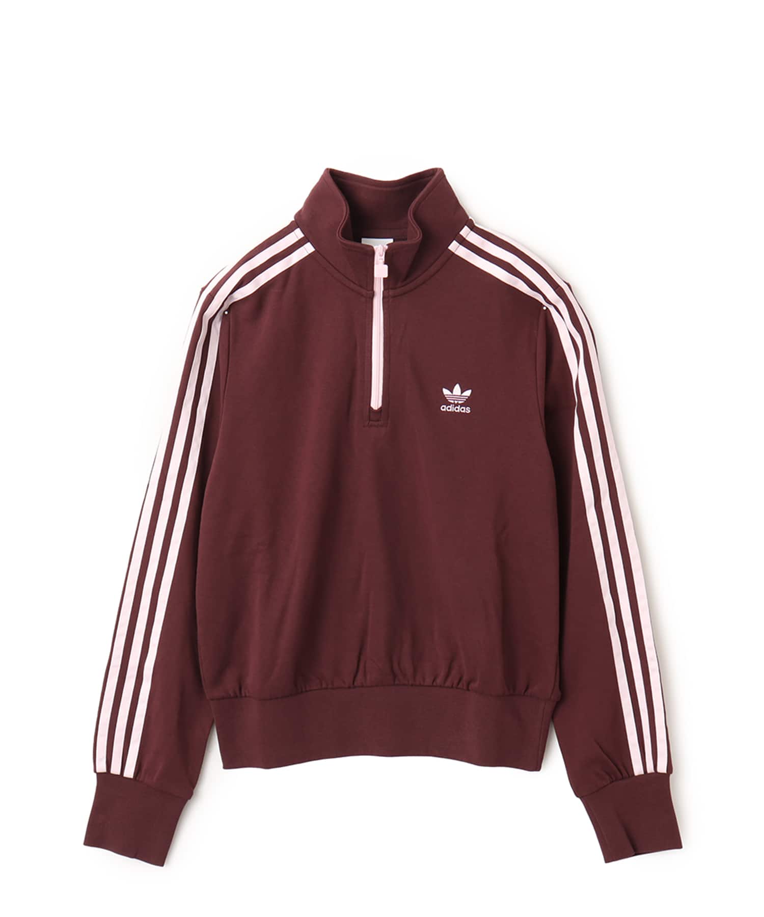 adidas CROP HALFZIP SWEAT オーロラルビーのメイン画像