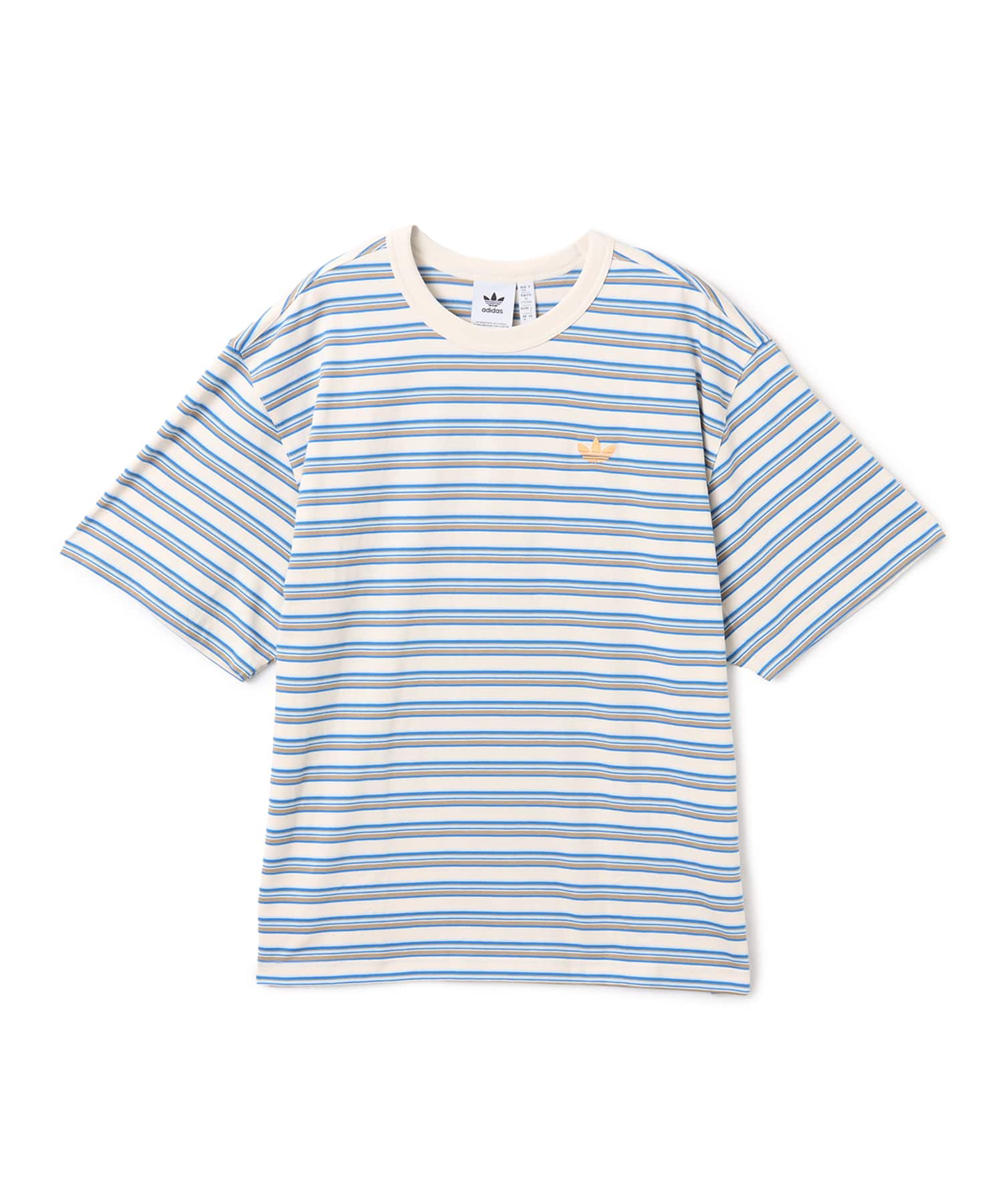 adidas STRIPE TEE マルチカラー/ブランチカーゴ/ヘイジーオレンジのメイン画像
