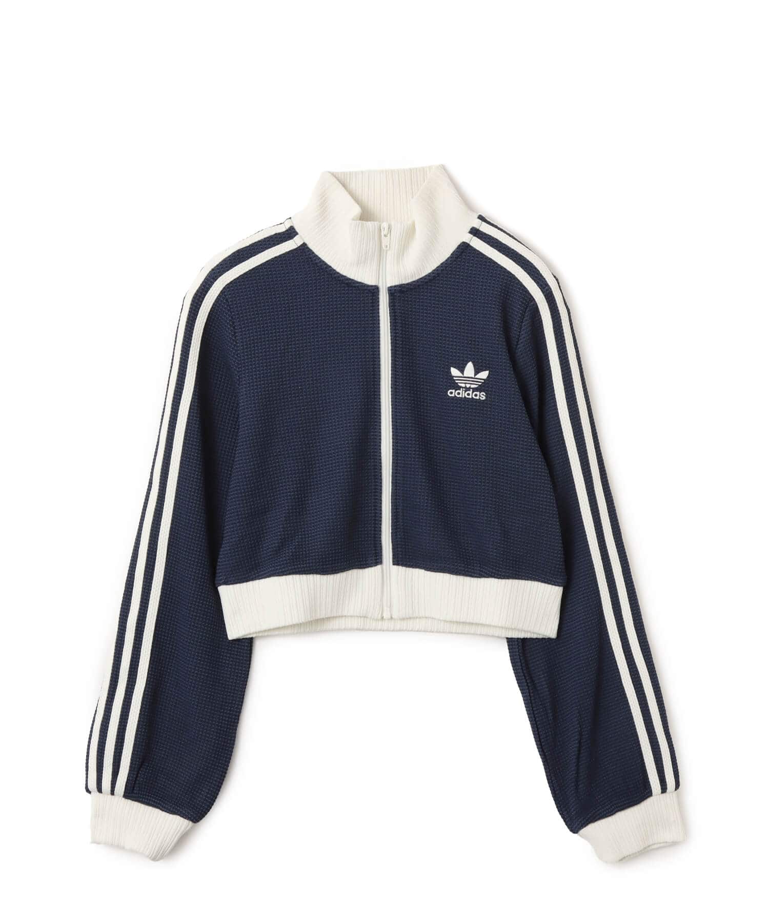 adidas CROP TRACK TOP ナイトインディゴ/オフホワイトのメイン画像