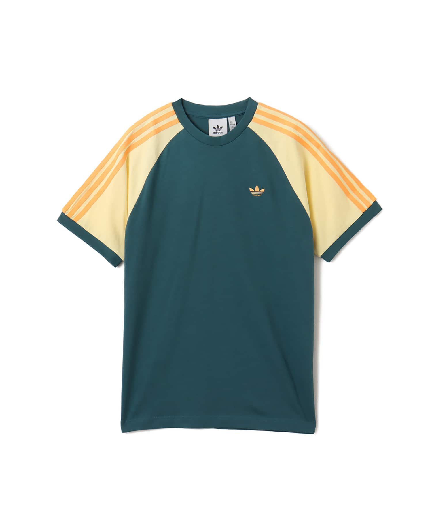 adidas CALI TEE テックグリーン/オールモストイエロー/ヘイジーオレンジのメイン画像
