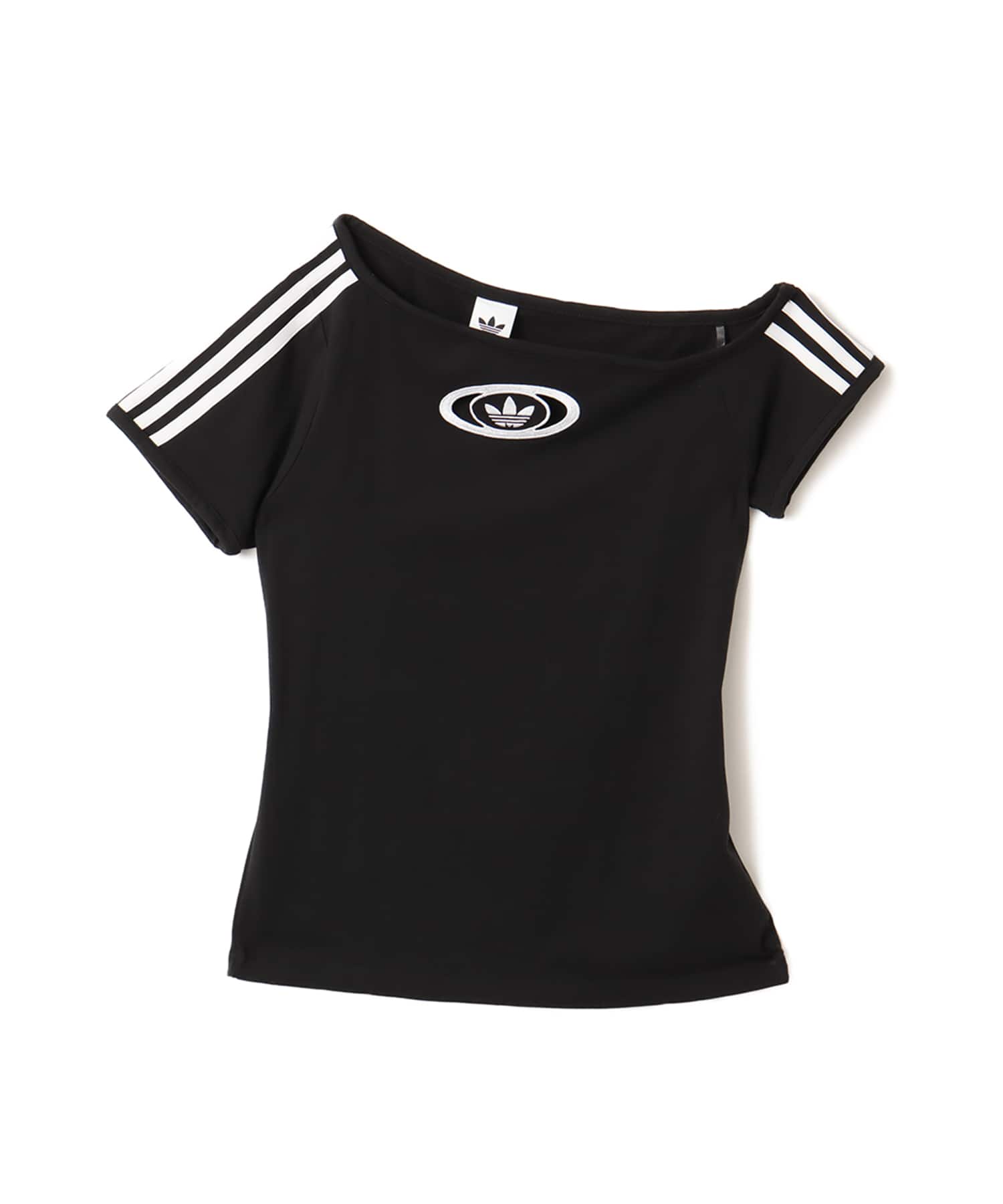 adidas CAMPUS 2000 OFF SHOULDER TEE ブラックのメイン画像