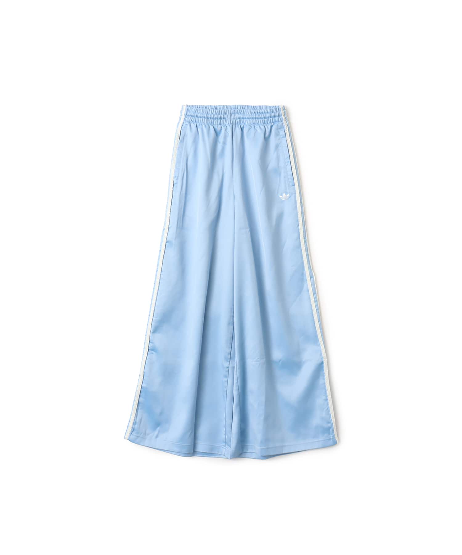 adias SATIN WIDE LEG PANTS RUFFLE 3-STRIPES クリアスカイのメイン画像