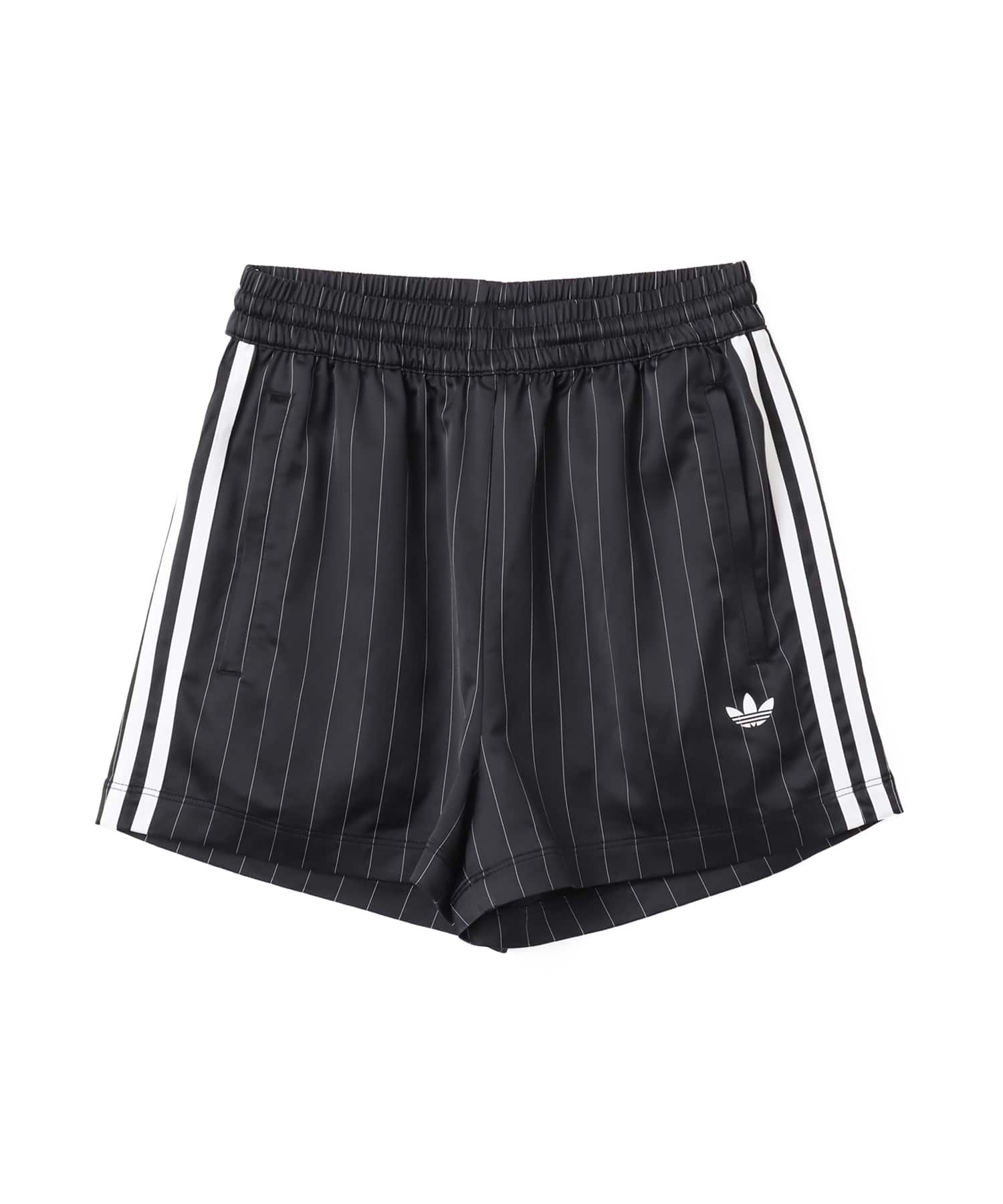 adidas PIN-STRIPE SATIN SHORTS ブラックのメイン画像