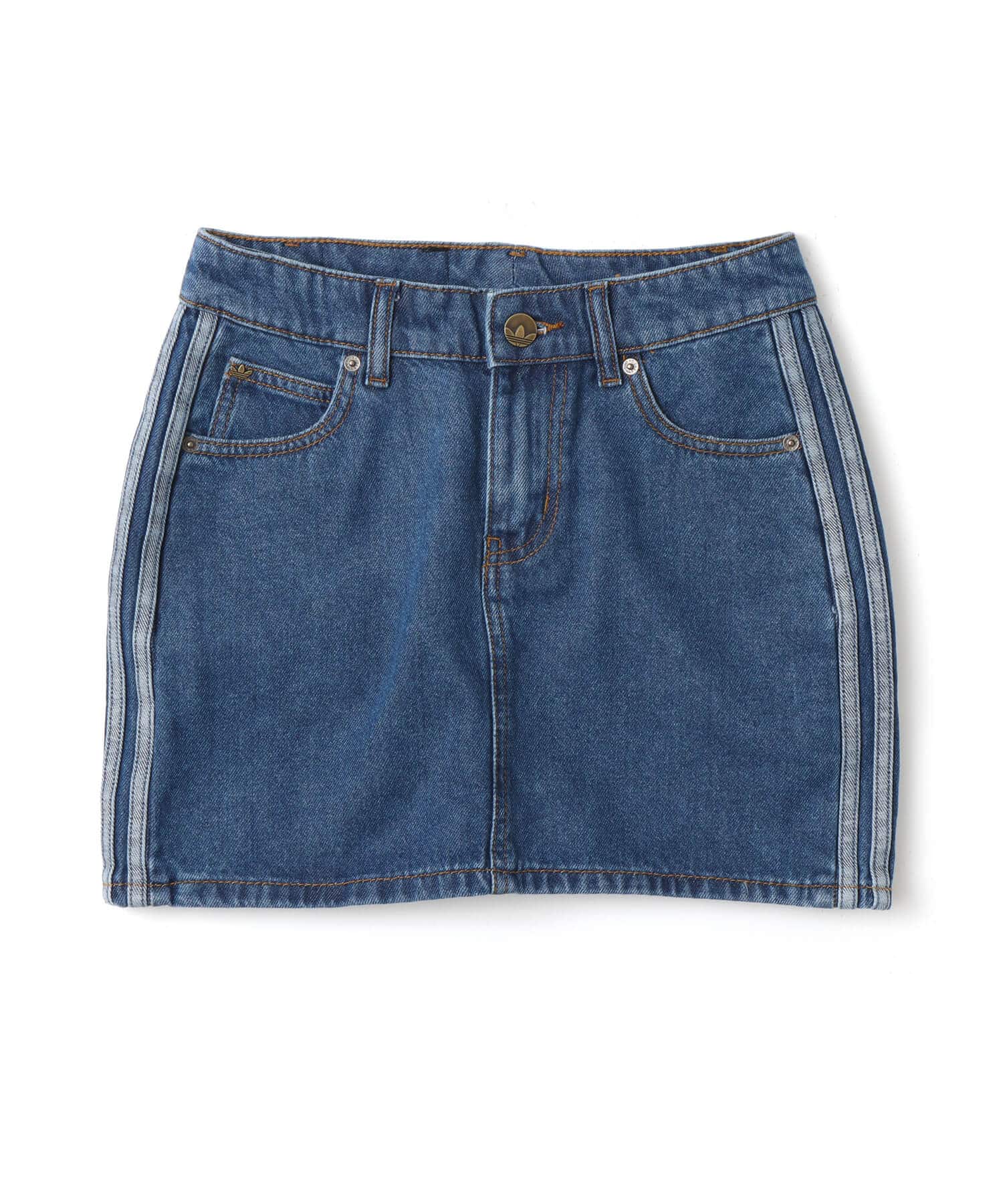adidas 3 STRIPES SKIRT DENIM インディゴデニムのメイン画像