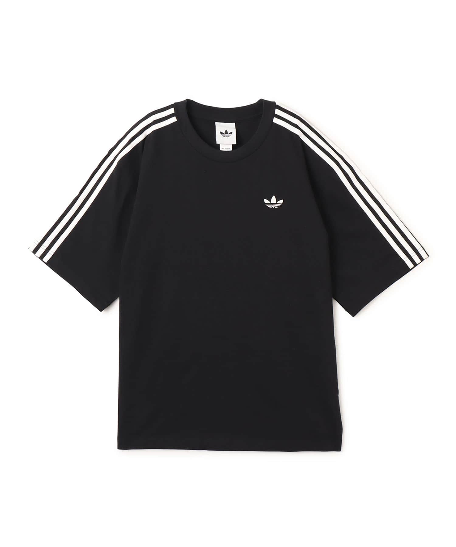 adidas ADICOLOR 3-STRIPES OVERSIZED TEE ブラックのメイン画像