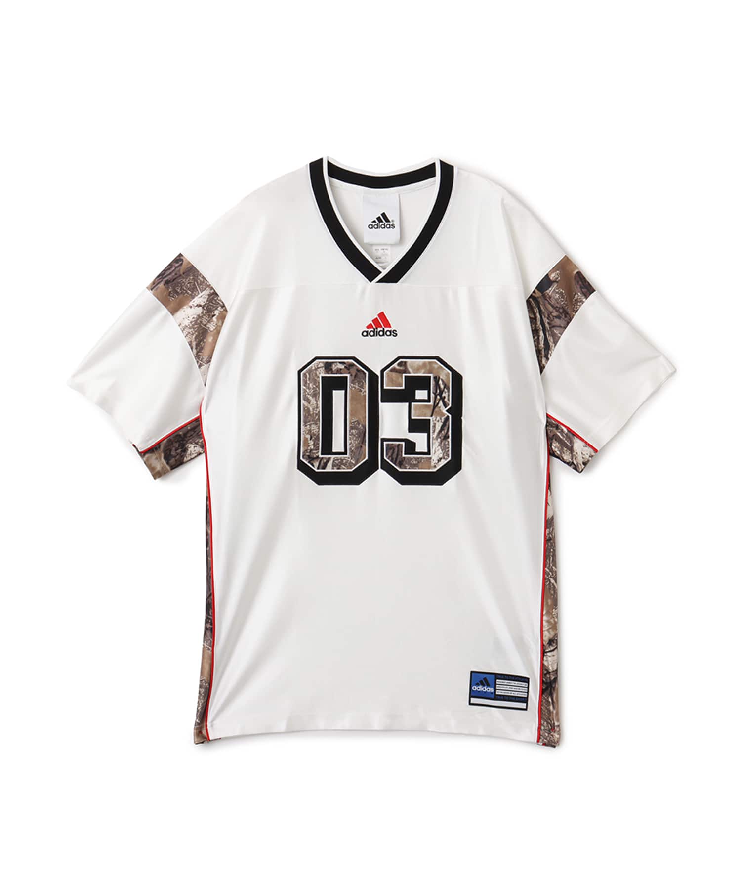adidas CAMO FOOTBALL JERSEY コアホワイトのメイン画像