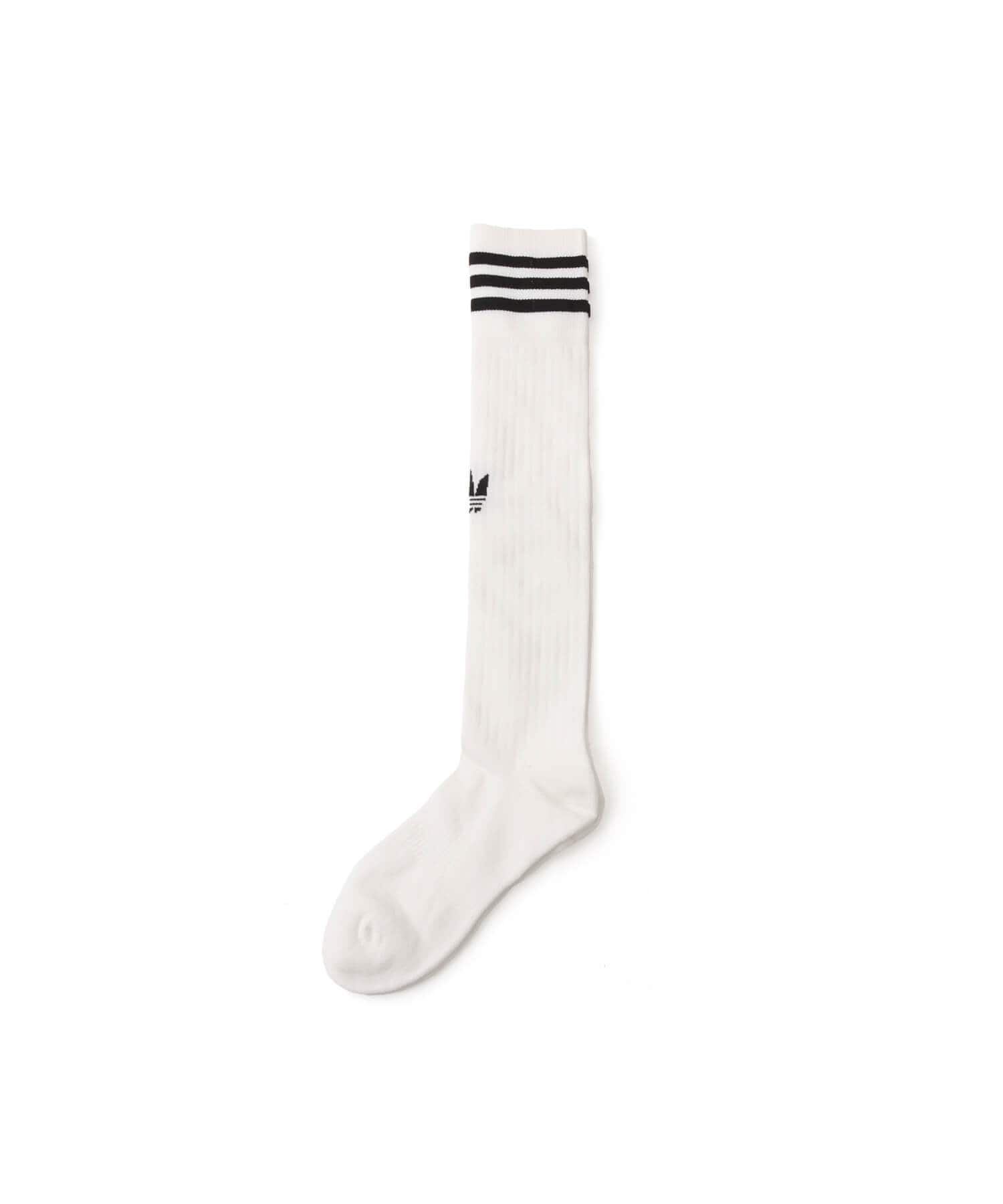 adidas 3 STRIPES FOOTBALL KNEE SOCKS 1 PAIR ホワイト/ブラックのメイン画像
