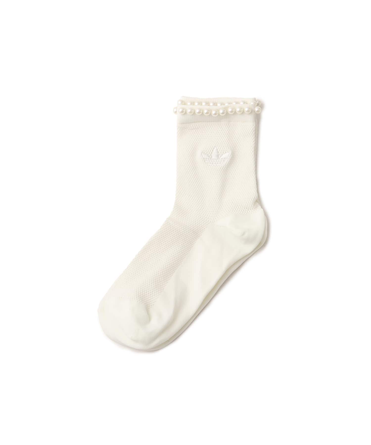 adidas PEARL CREW SOCKS 1 PAIR オフホワイトのメイン画像