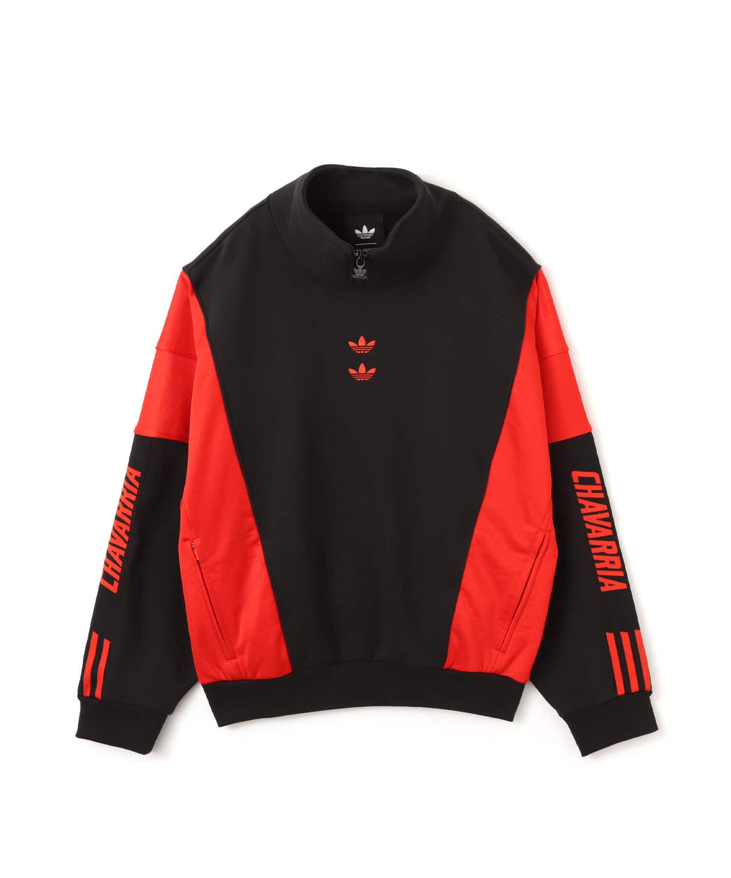 adidas CHAVARRIA WATSONVILLE MOCKNECK JUMPER ブラック/レッド