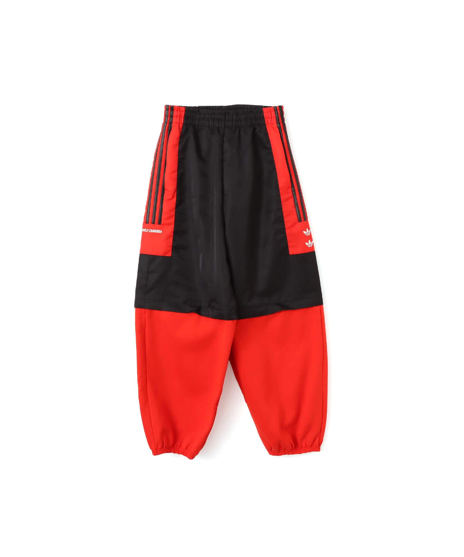 ぷちゃ adidas CHAVARRIA FLEECE ZIP OFF PANT ブラック/レッド（アディダス