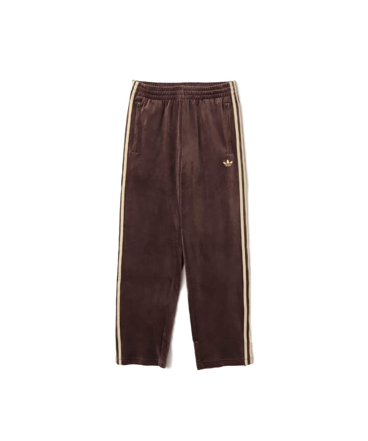 adidas FIREBIRD VELOUR TRACK PANTS ダークブラウンのメイン画像