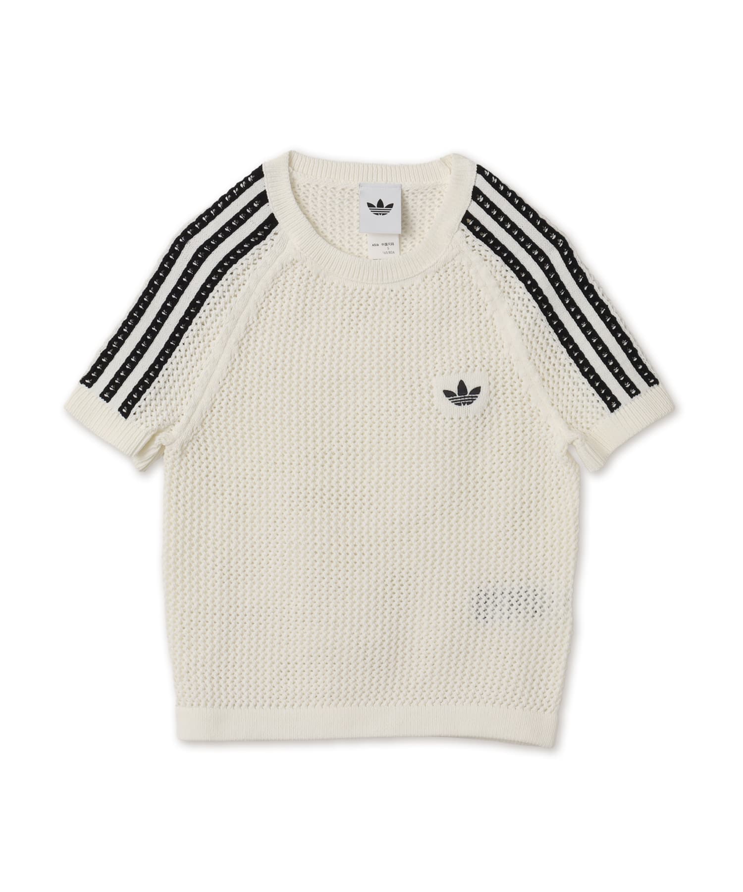 adidas KNITTED CROCHET CALI TEE オフホワイトのメイン画像