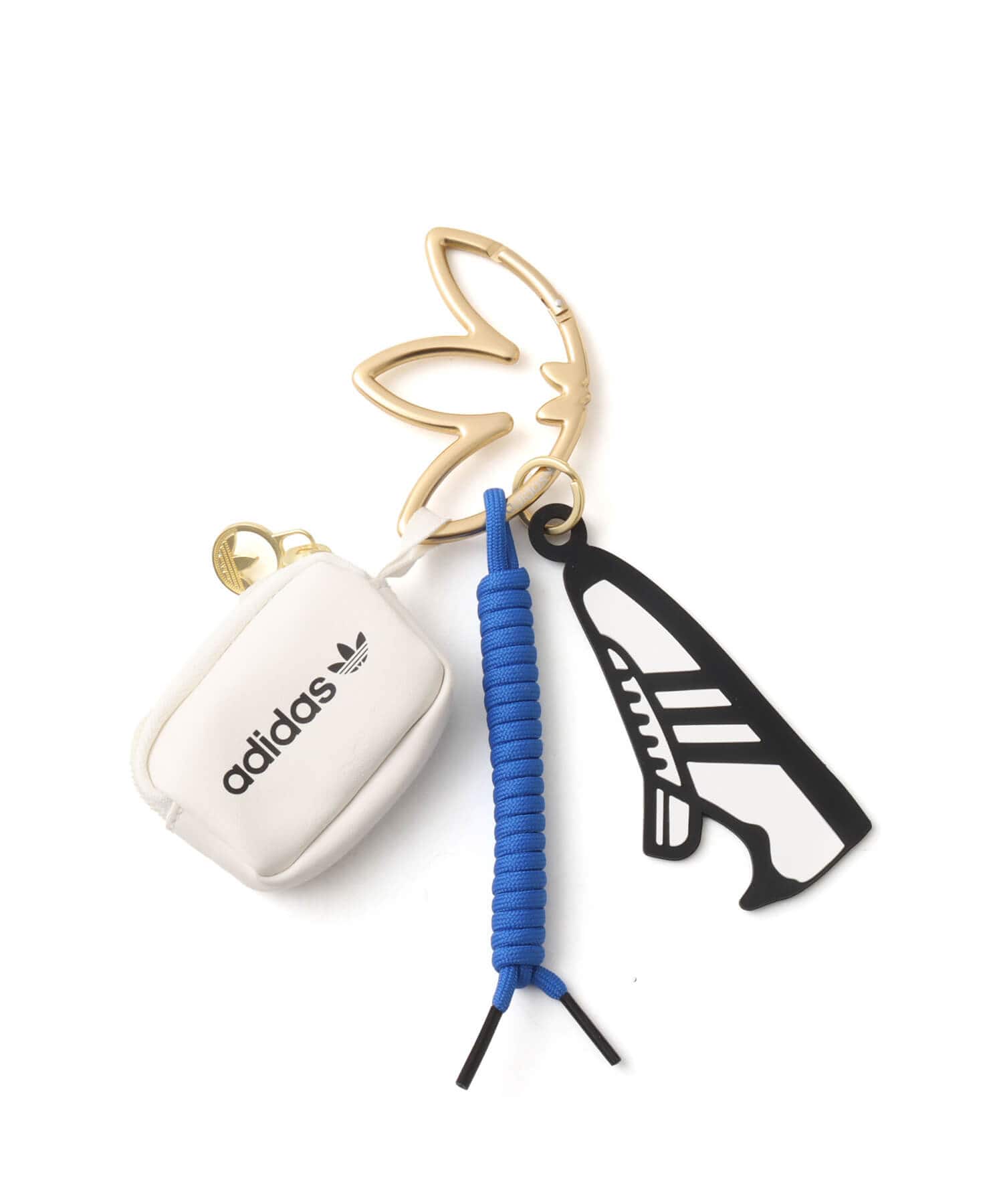 adidas KEY CHAIN ゴールドメタリック/セミルシッドレッド/ブルーのメイン画像