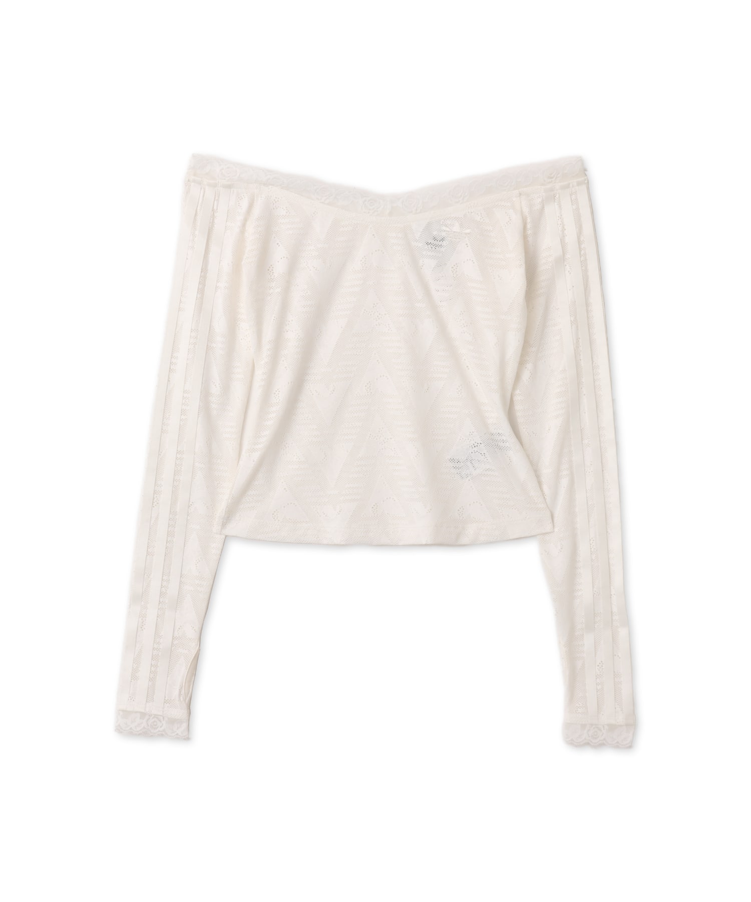 adidas LACE BARDOT TOP クラウドホワイトのメイン画像