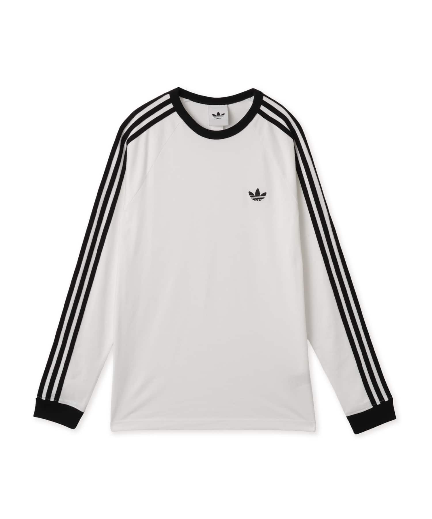 adidas 3-STRIPES LONGSLEEVE TEE ホワイトのメイン画像