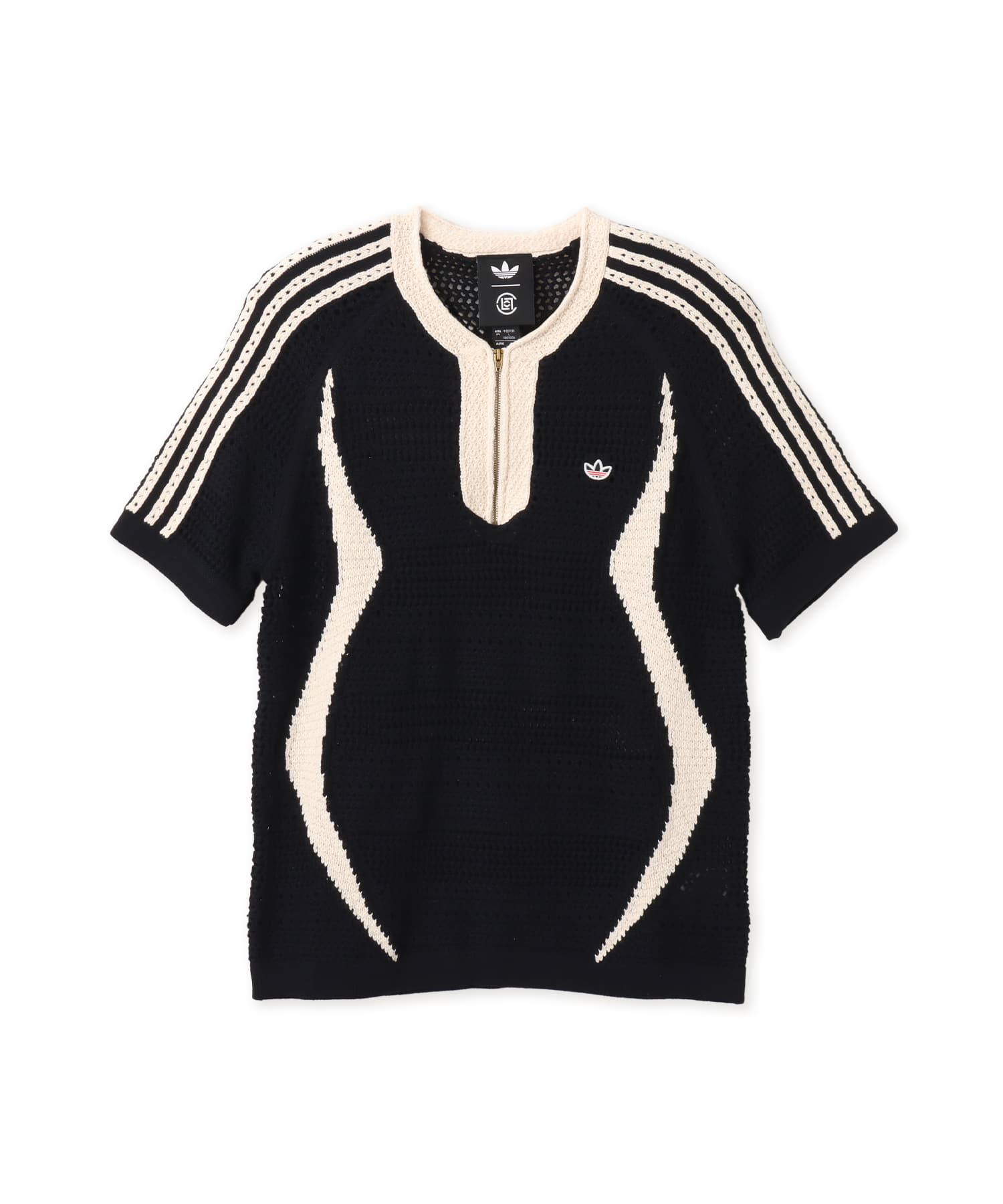 adidas CLOT KNIT JERSEY BY EDISON CHEN ブラック/ワンダーホワイトのメイン画像