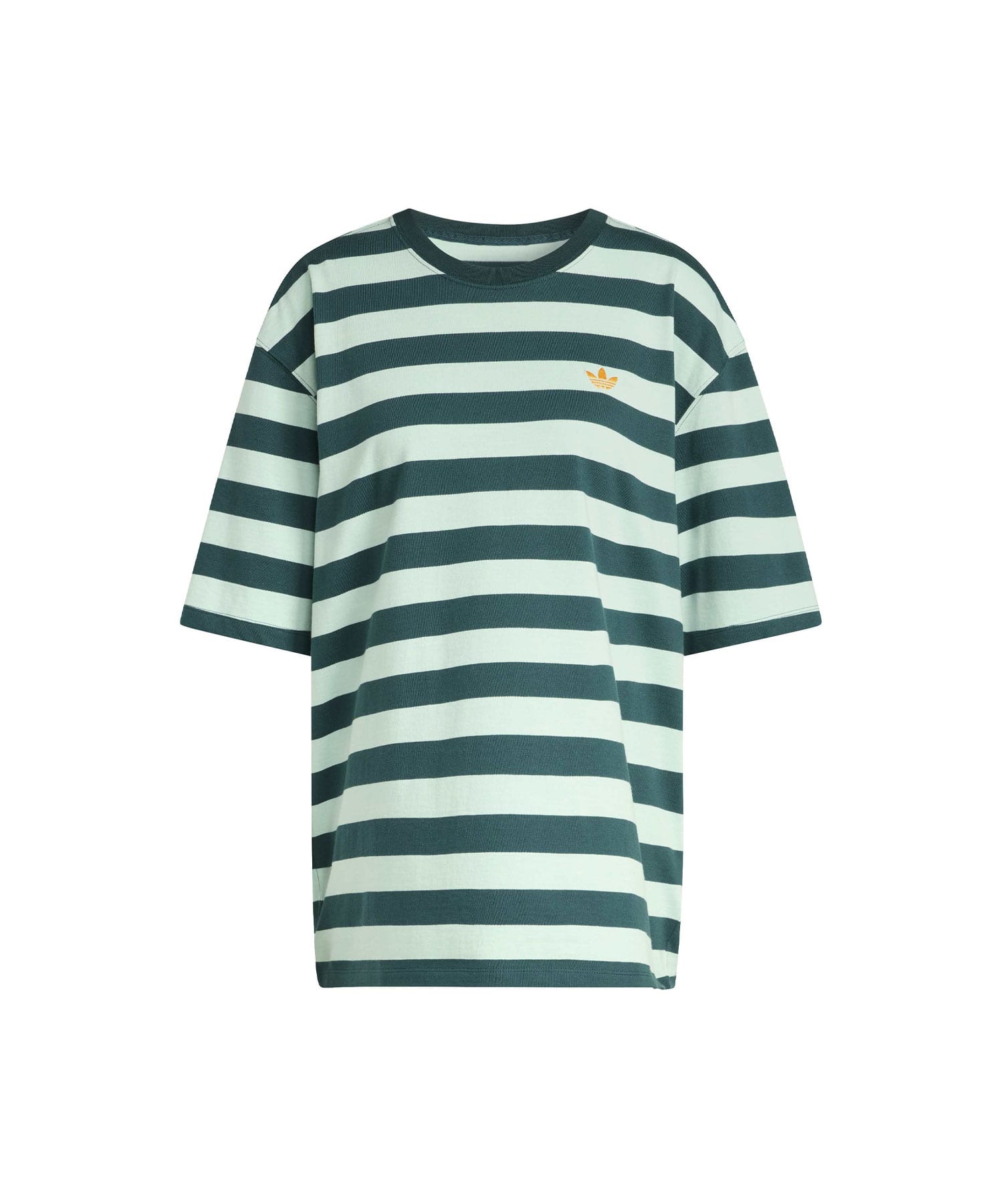 adidas ATHLETIC DEPT STRIPED SHORT SLEEVE TEE オーロラアイビー/グリーンティントのメイン画像