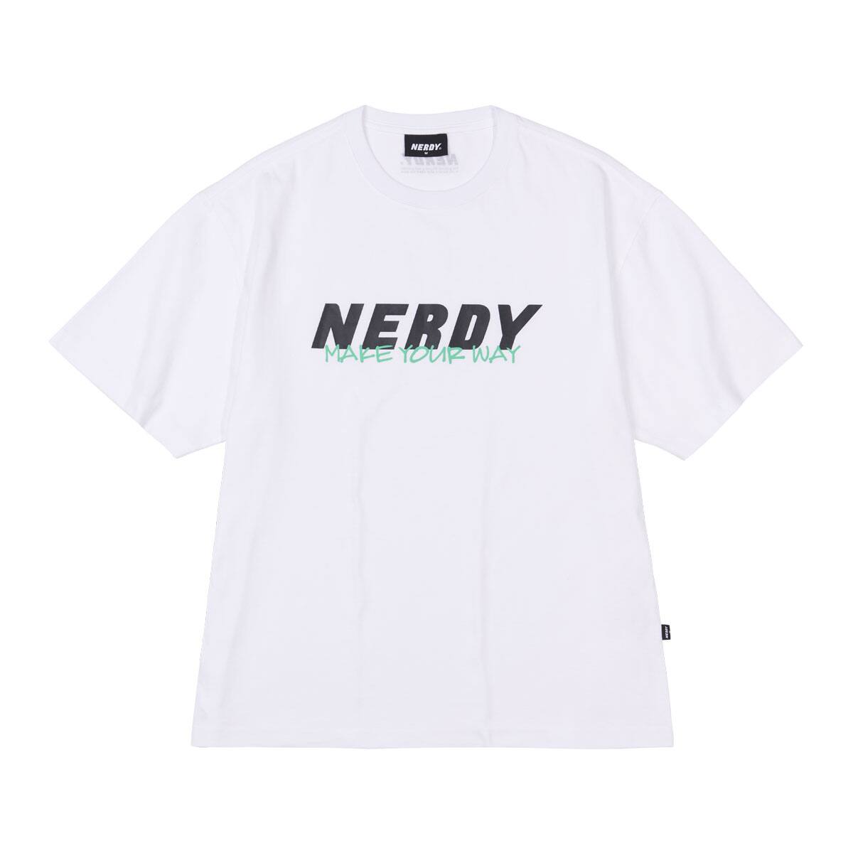 NERDY Slogan 1/2 Sleeve T-shirt WHITE 21SP-I_photo_large